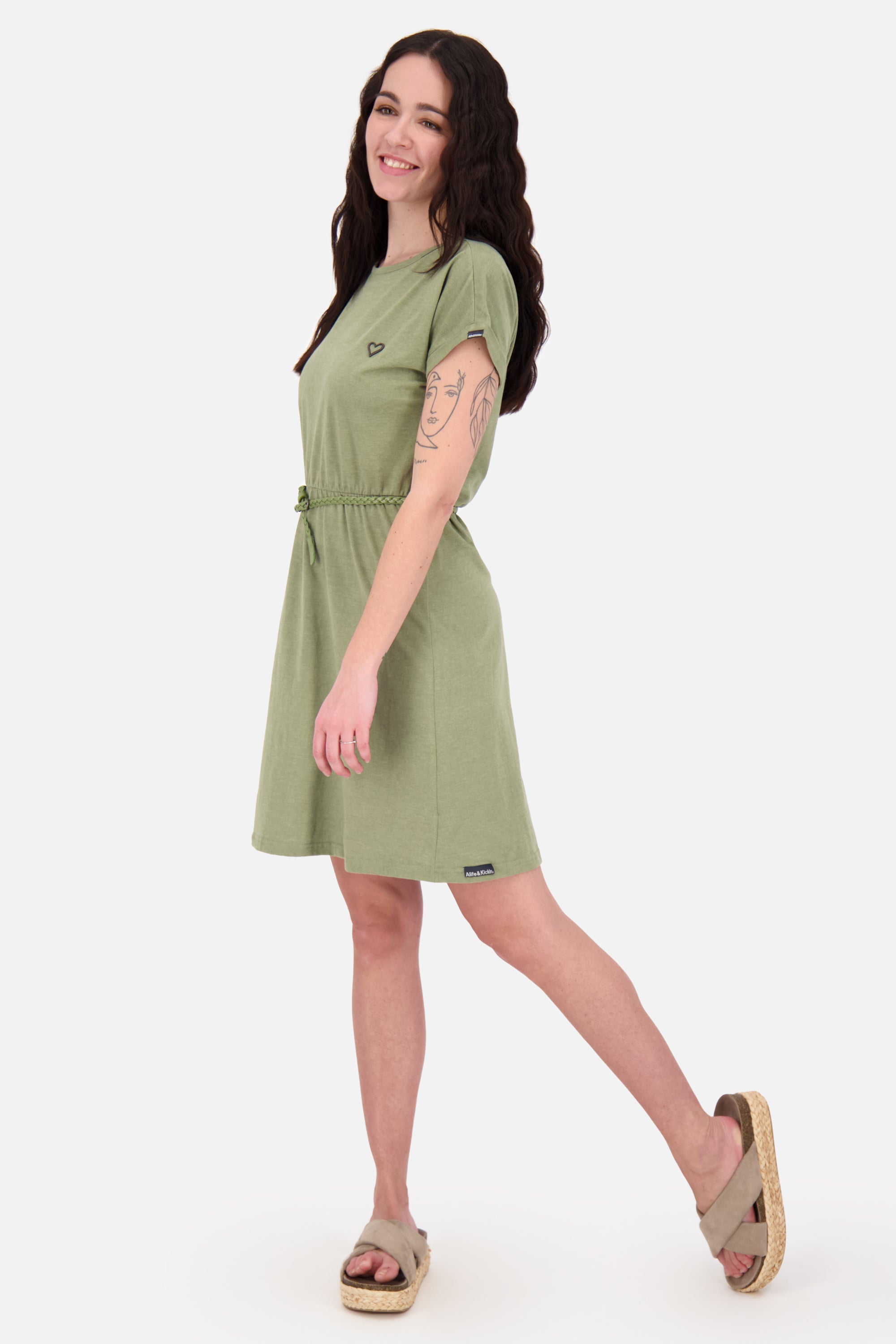 Feminines Freizeitkleid NoraAK A - Alife and Kickin Grün