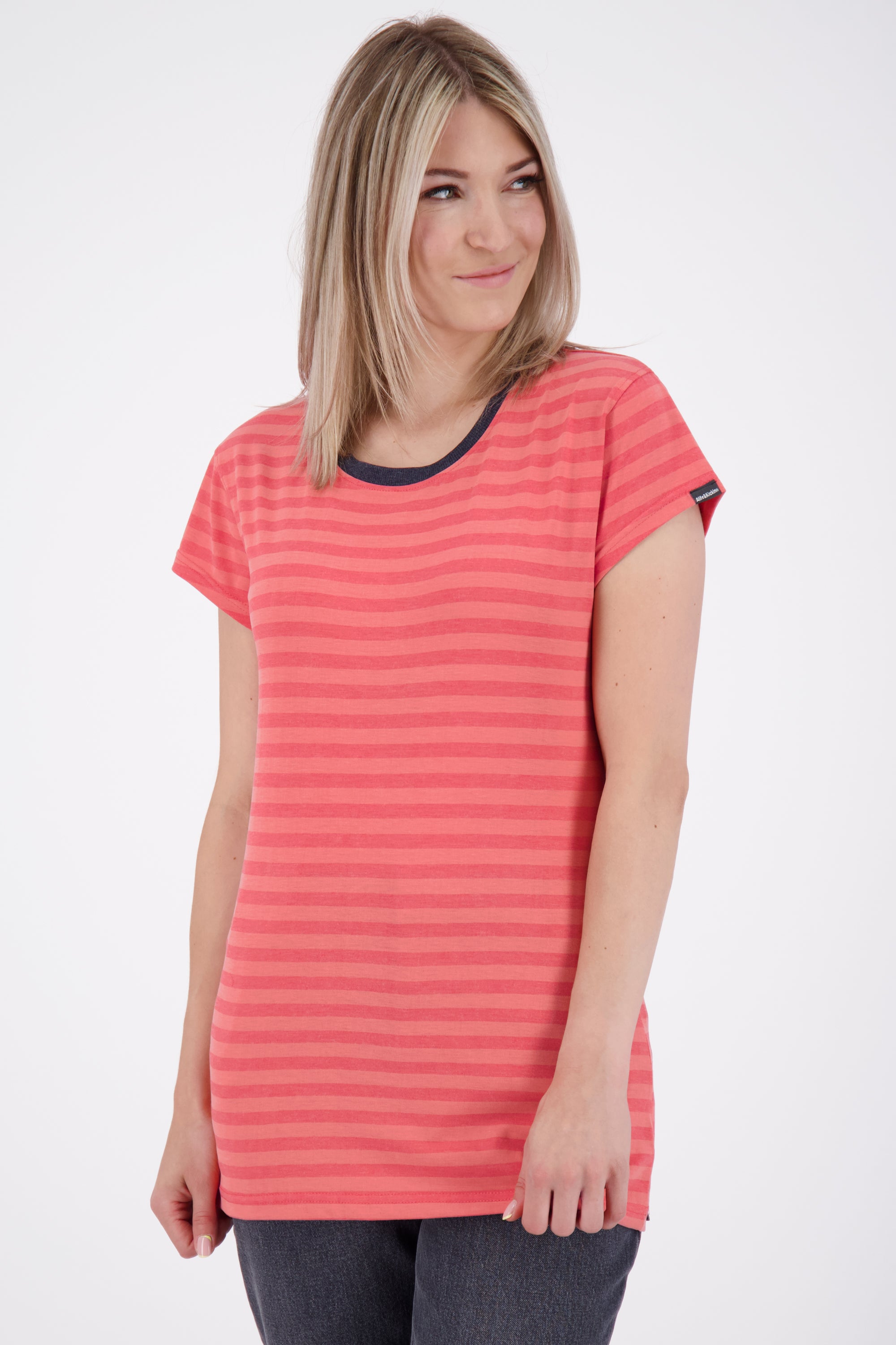 AmandaAK Z das perfekte gestreifte Sommershirt für Damen Rot