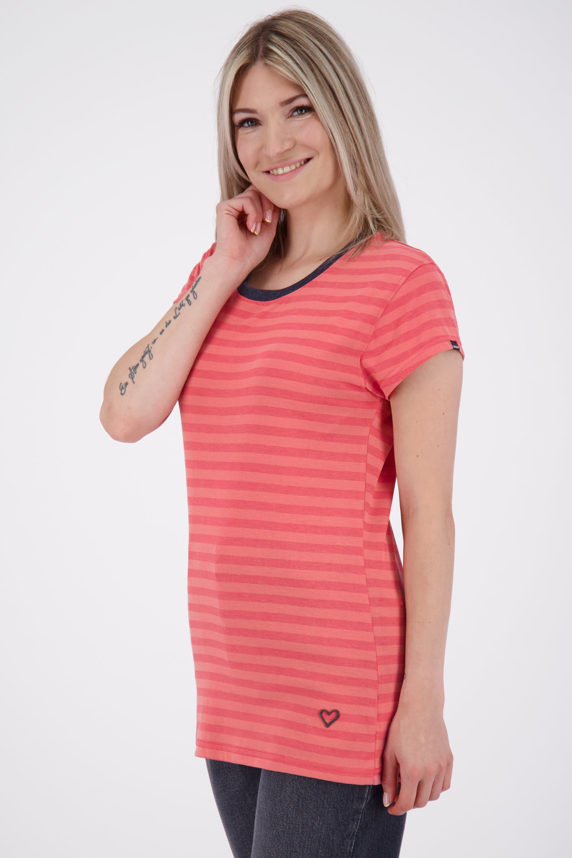 AmandaAK Z das perfekte gestreifte Sommershirt für Damen Rot