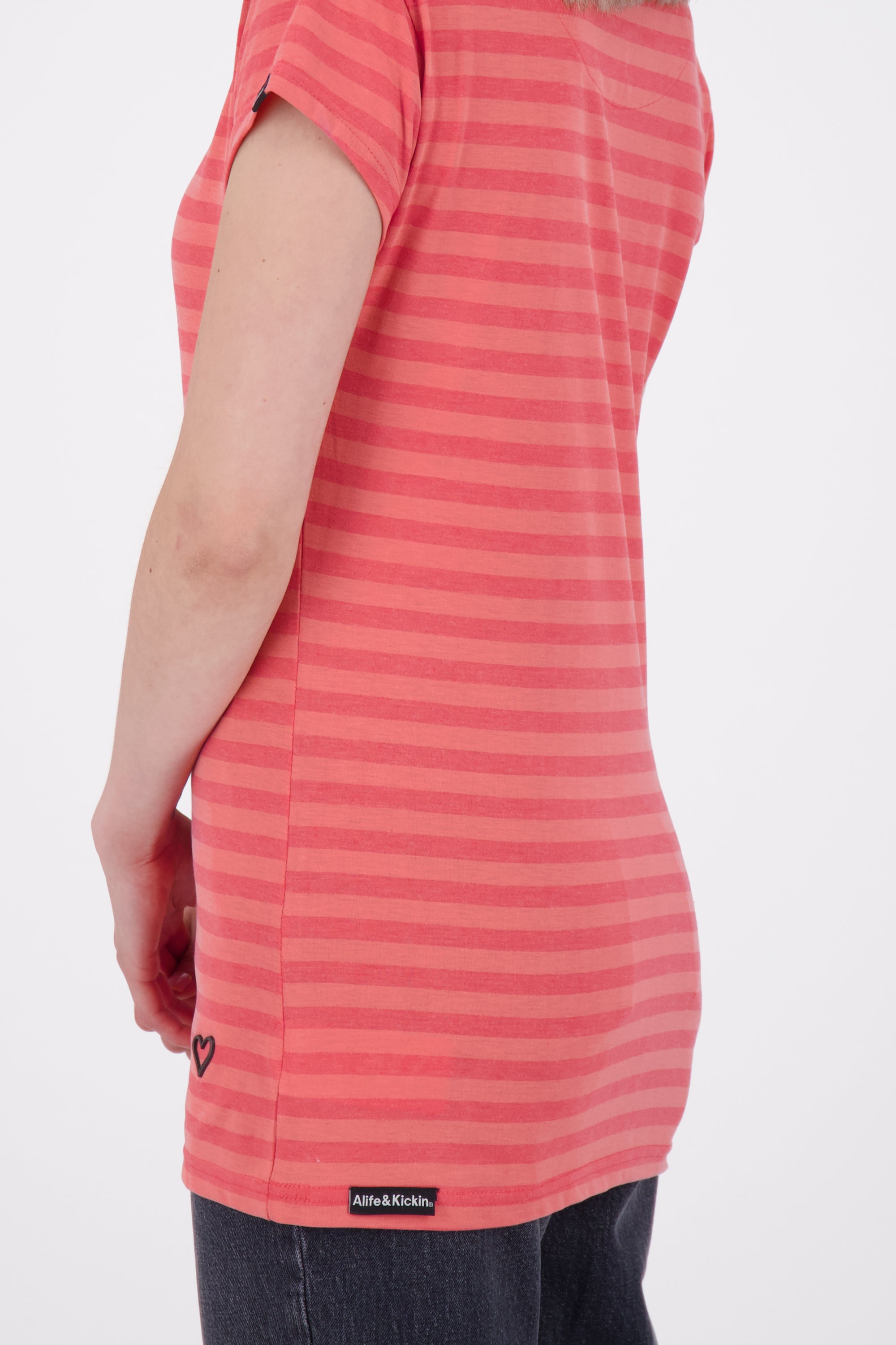 AmandaAK Z das perfekte gestreifte Sommershirt für Damen Rot