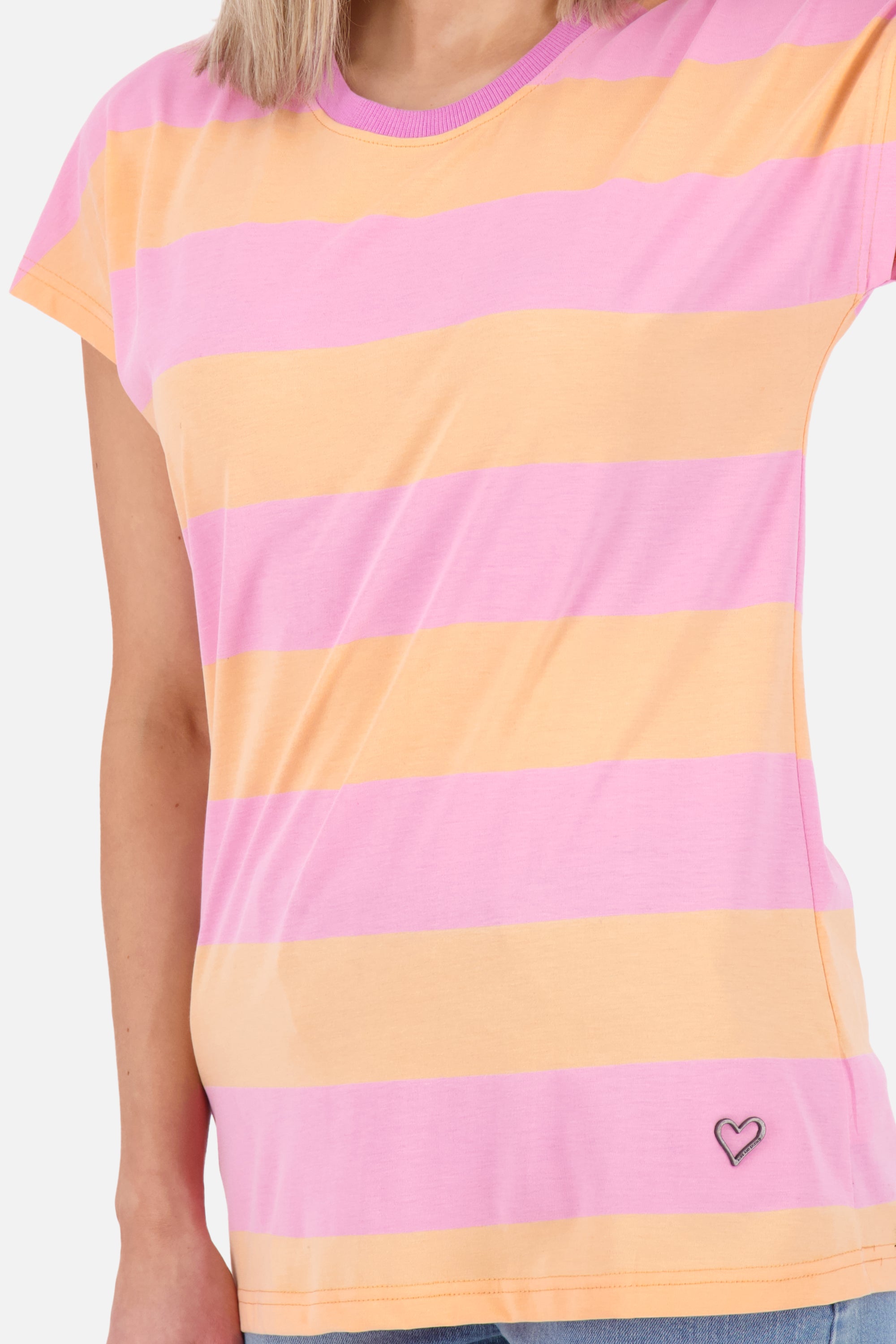 AmandaAK Z das perfekte gestreifte Sommershirt für Damen Orange