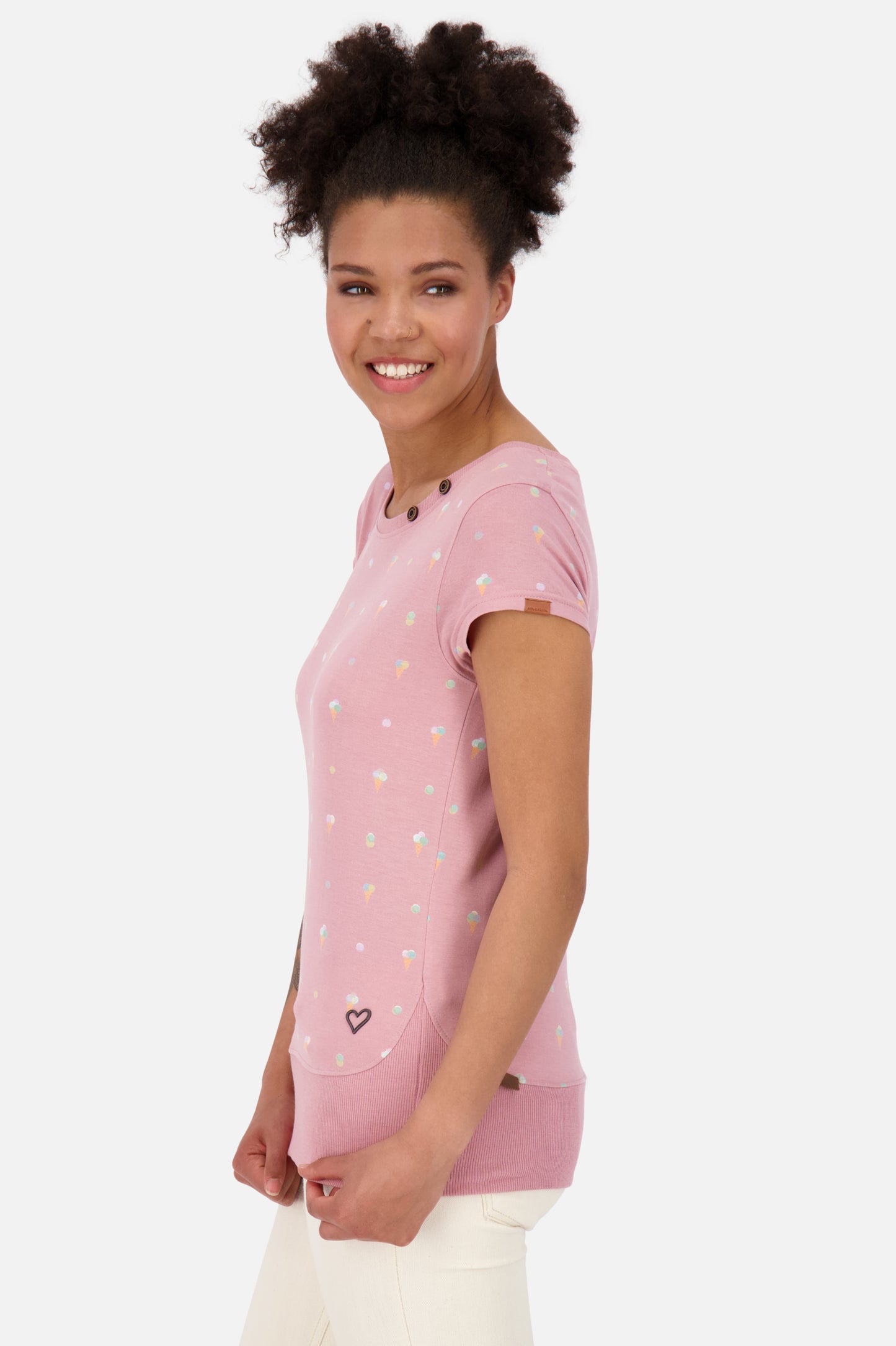 Damen T-Shirt CocoAK Z im maritimen Streifenmuster Rosa