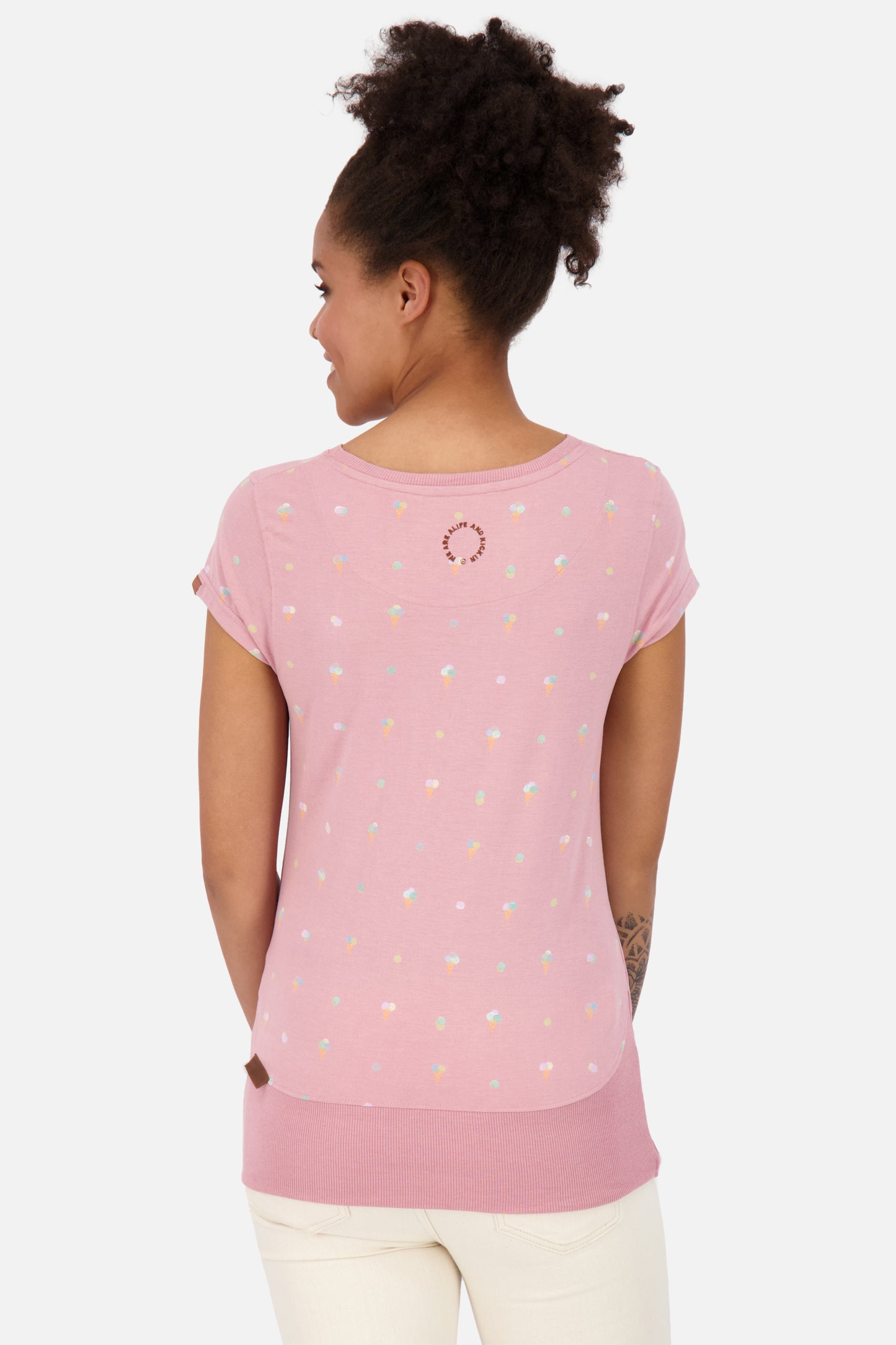 Damen T-Shirt CocoAK Z im maritimen Streifenmuster Rosa
