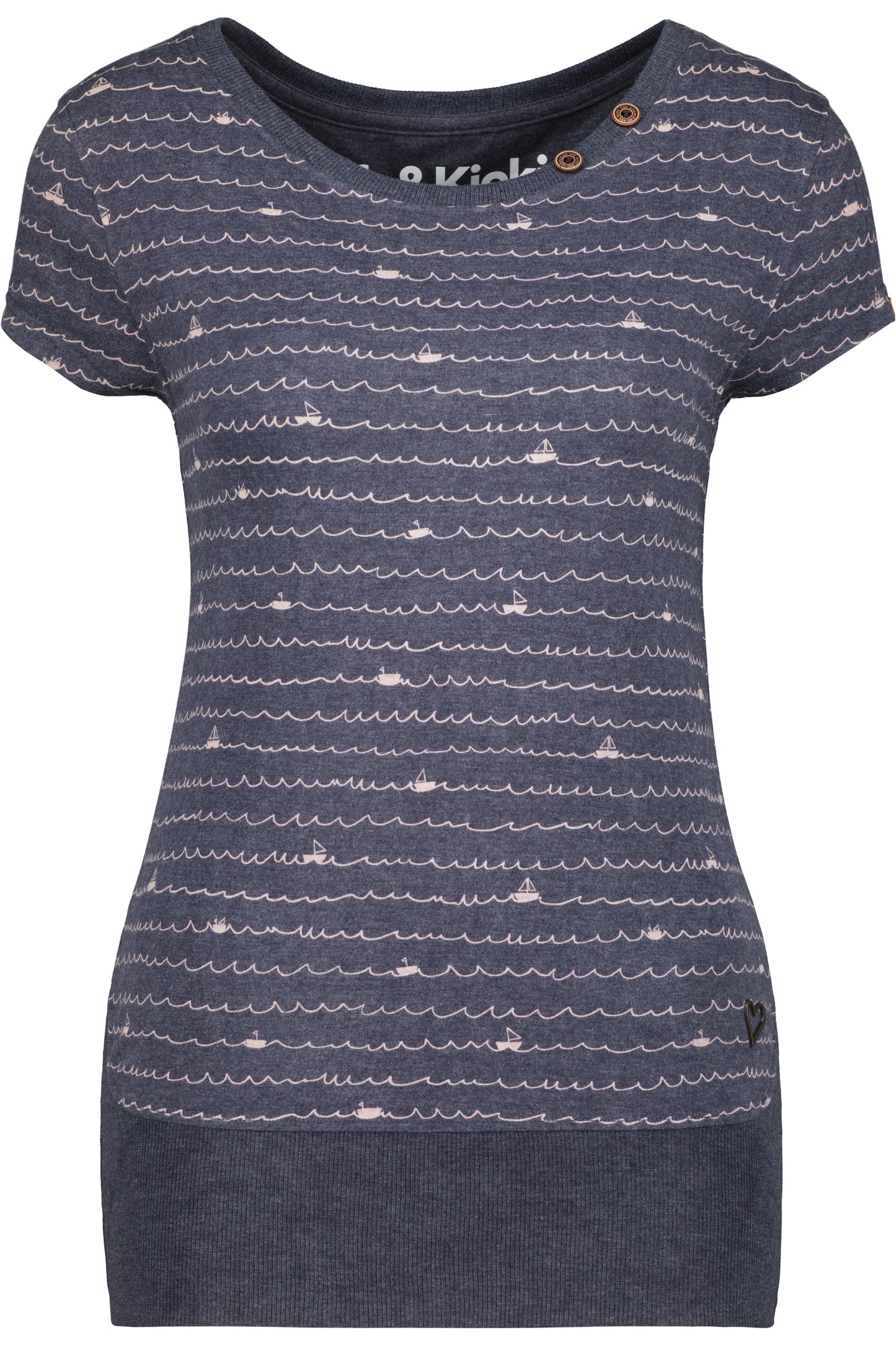 Damen T-Shirt CocoAK Z im maritimen Streifenmuster Dunkelblau