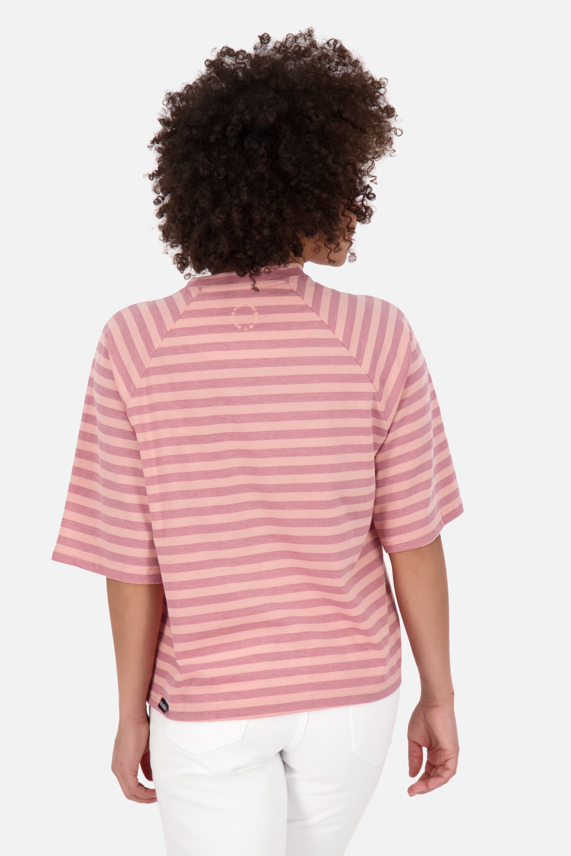 RubyAK Z - ein maritimes T-Shirt mit Streifen für Damen Rosa