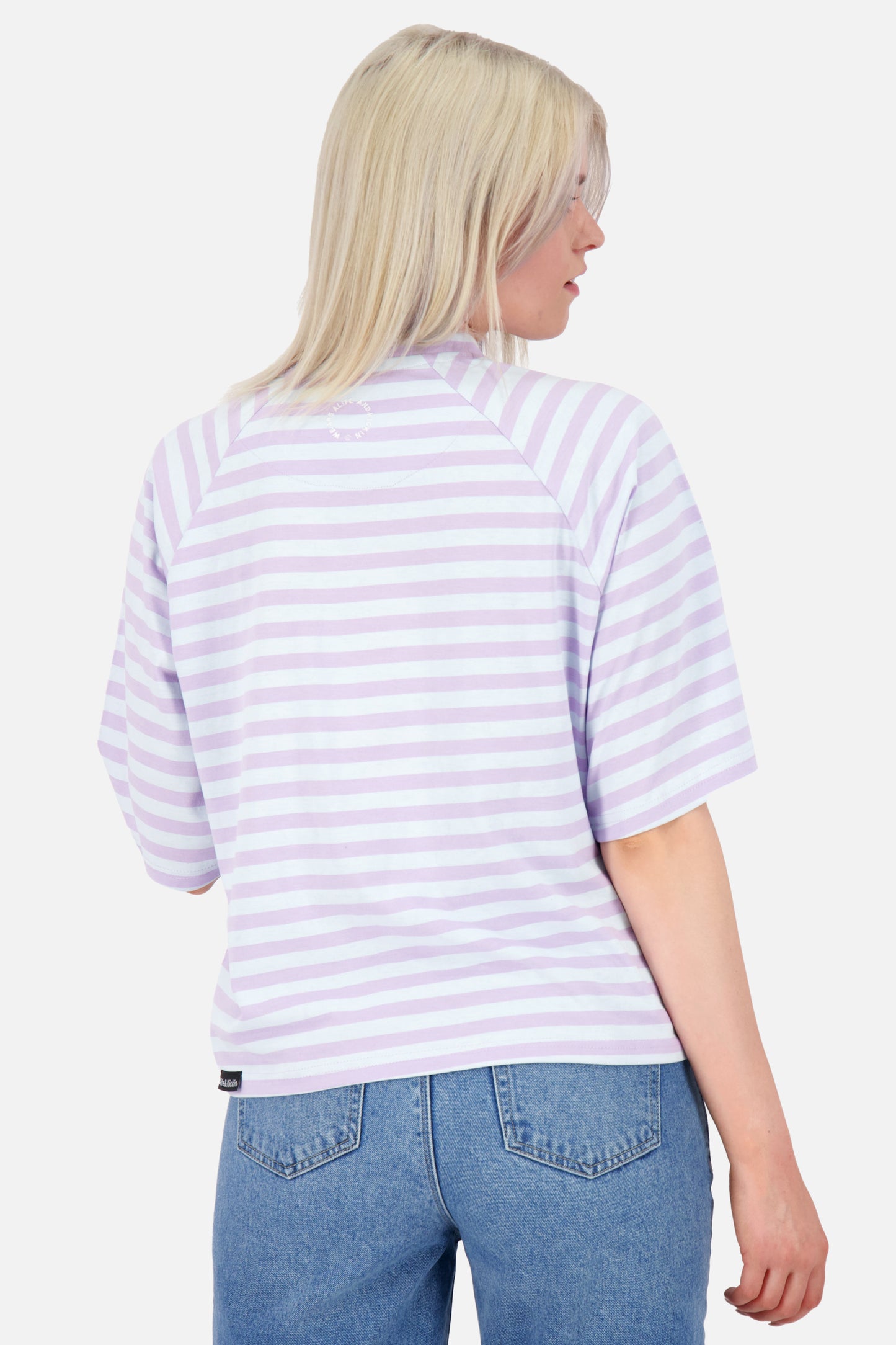 RubyAK Z - ein maritimes T-Shirt mit Streifen für Damen Violett