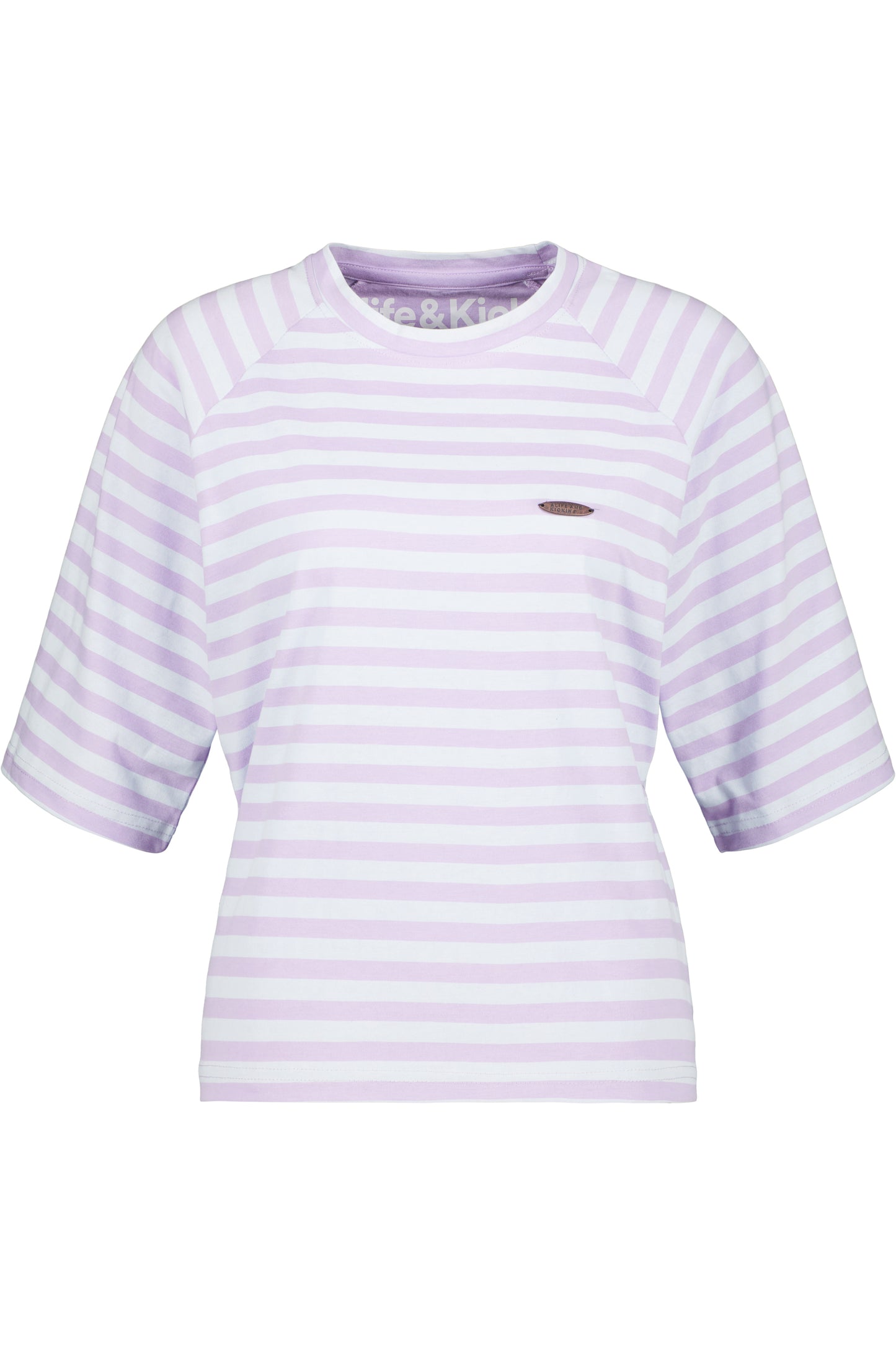 RubyAK Z - ein maritimes T-Shirt mit Streifen für Damen Violett