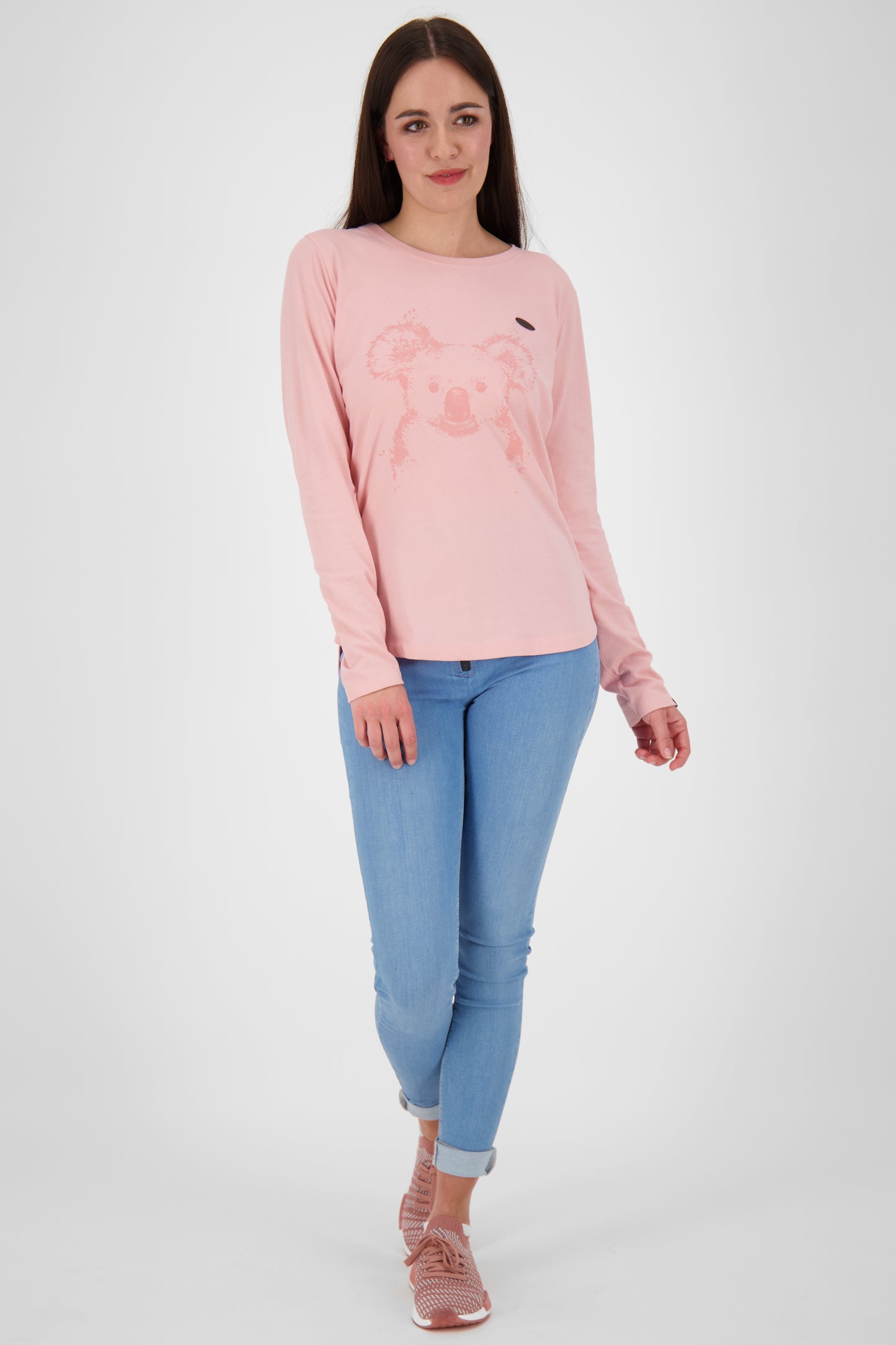 Damen Longsleeve mit LeaAK C Print - Be different! Rosa