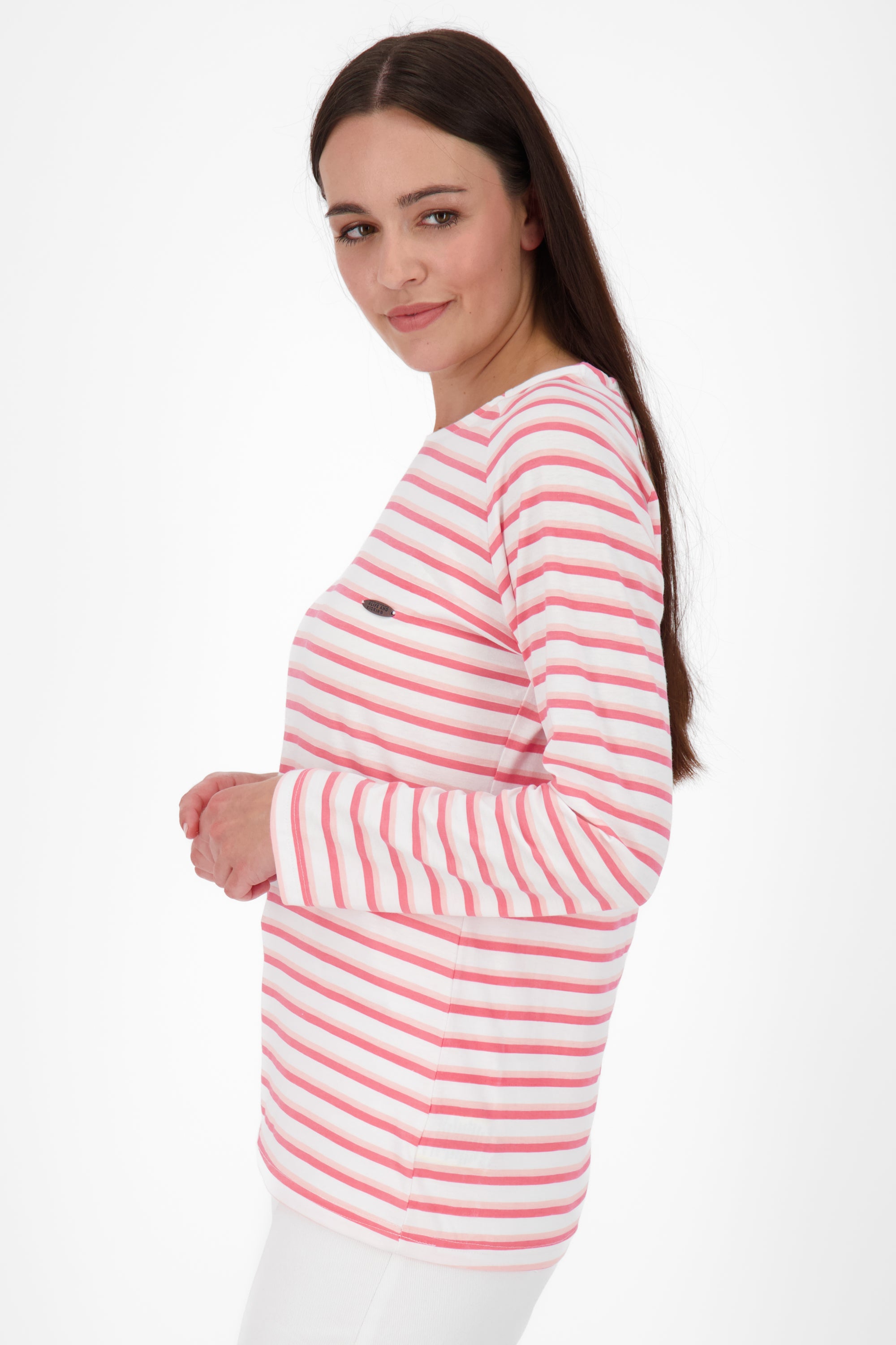 Maritime Eleganz - Damen Langarmshirt VickyAK Weiß