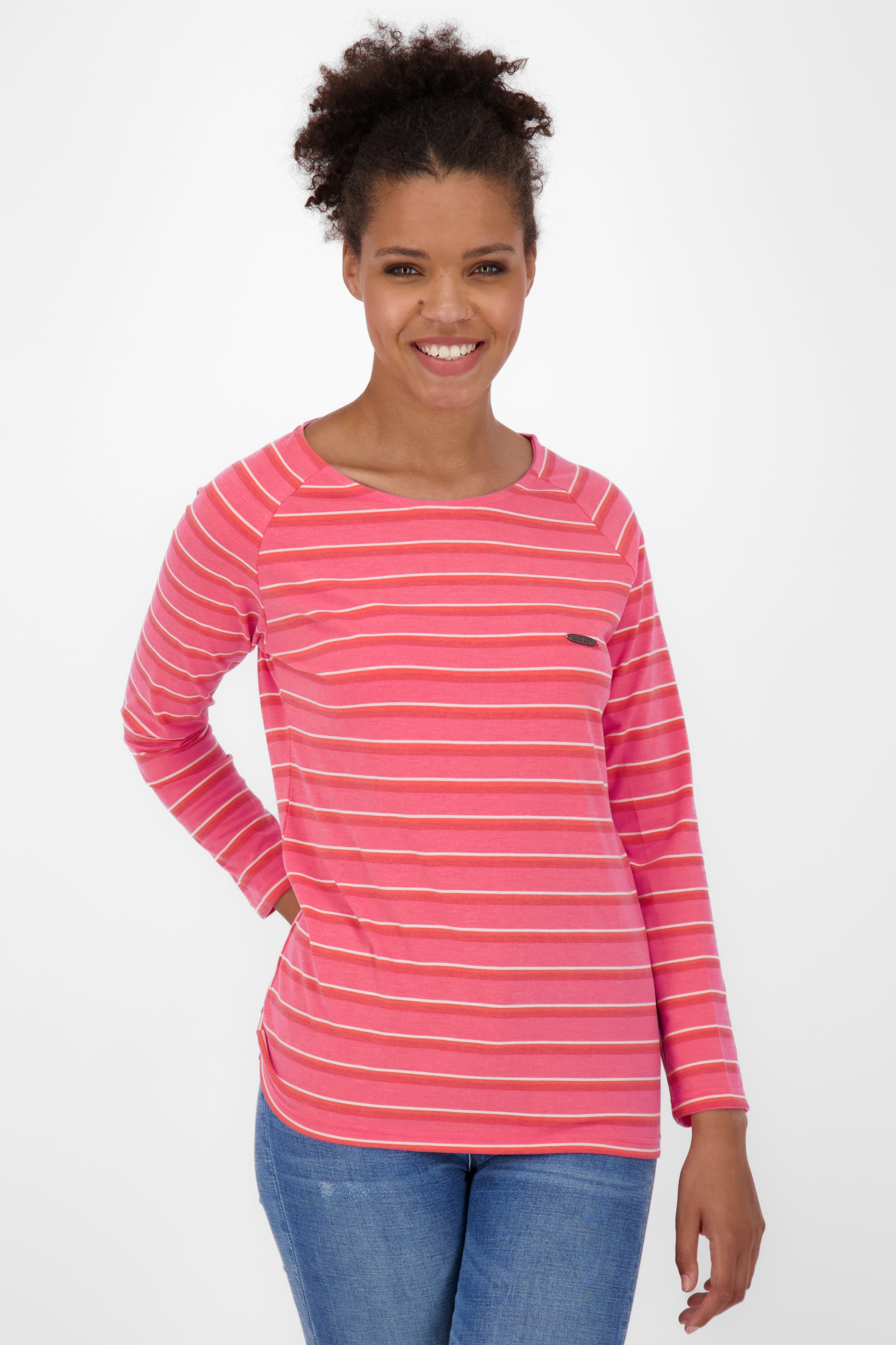 Maritime Eleganz - Damen Langarmshirt VickyAK Pink