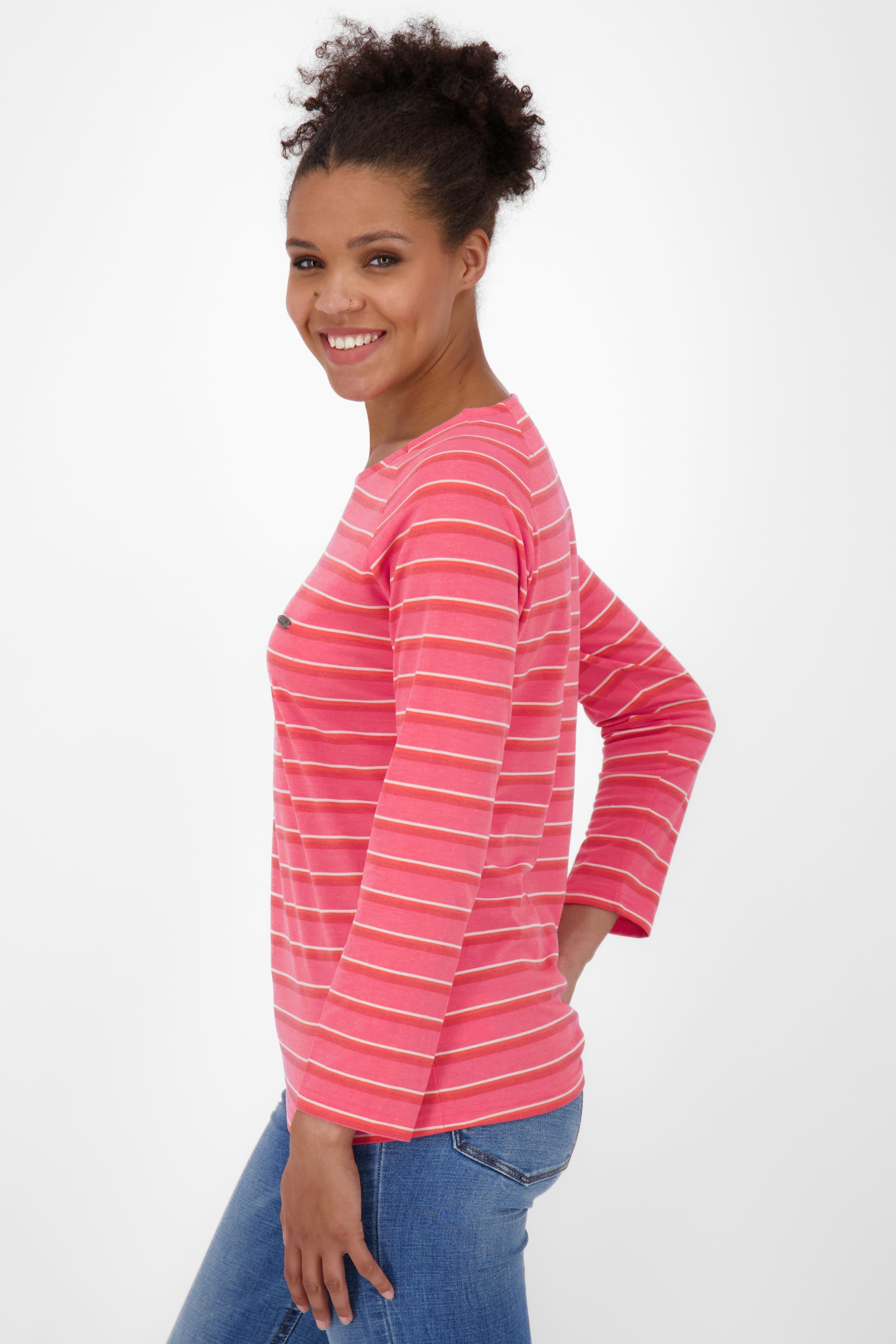 Maritime Eleganz - Damen Langarmshirt VickyAK Pink