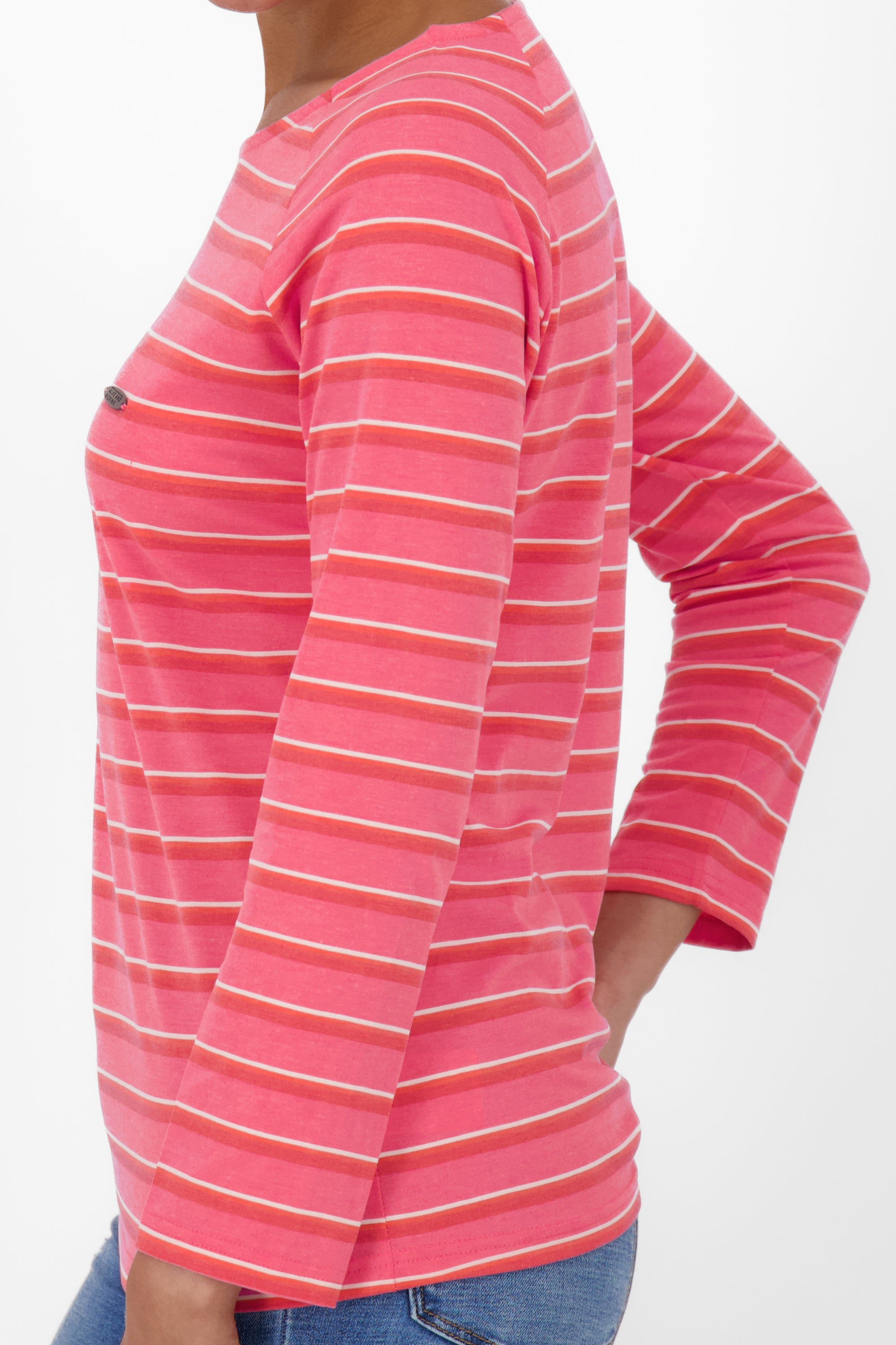 Maritime Eleganz - Damen Langarmshirt VickyAK Pink