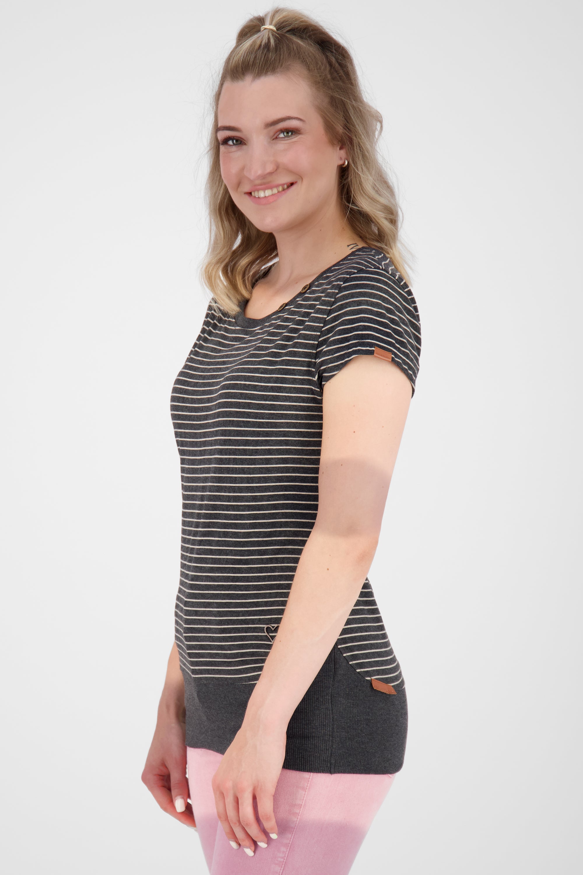 Vielseitig kombinierbares Damen T-Shirt CocoAK Z Schwarz