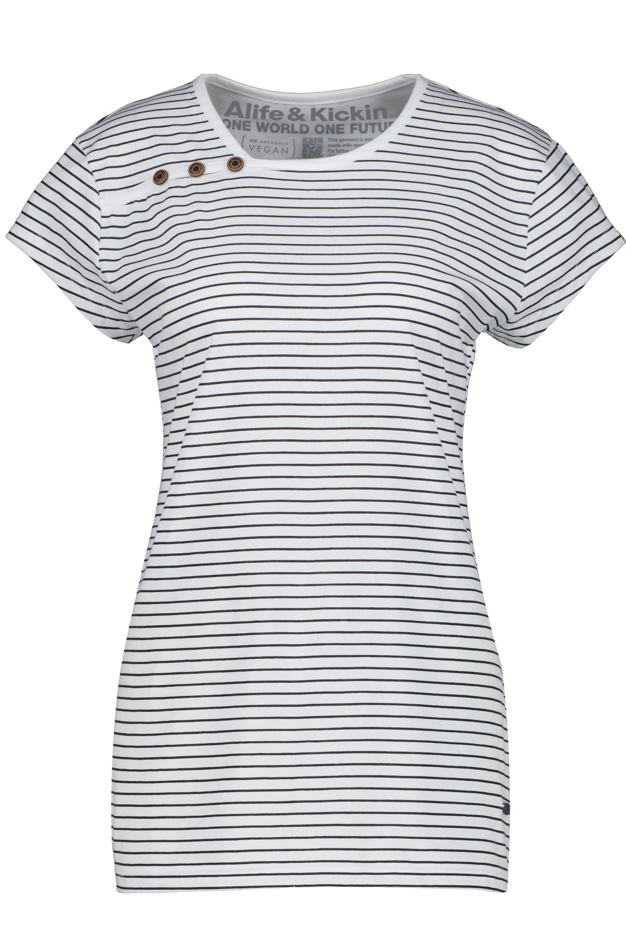 Damen Sommer-T-Shirt JuliaAK Z von Alife and Kickin Weiß