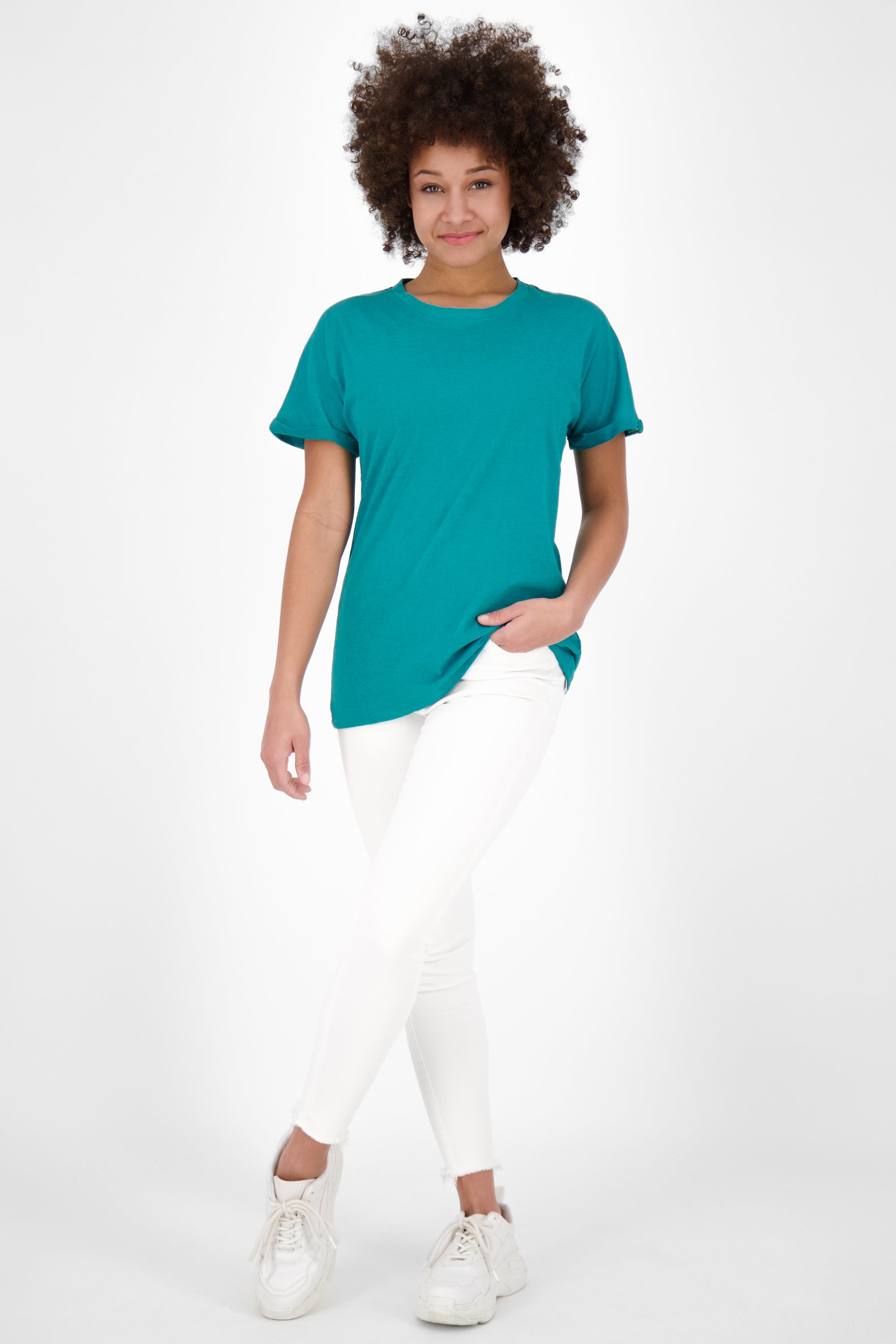 Lässiger Sommerlook T-Shirt MalaikaAK A Damen Dunkelgrün