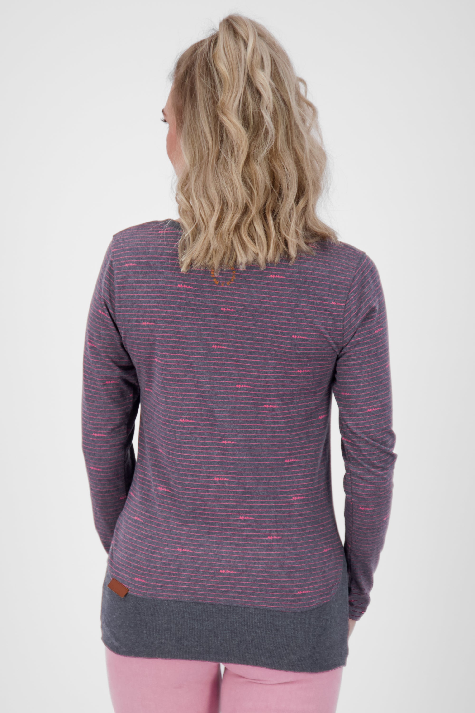 Maritimes Damen Langarmshirt mit Streifen ConnyAK Z Dunkelblau