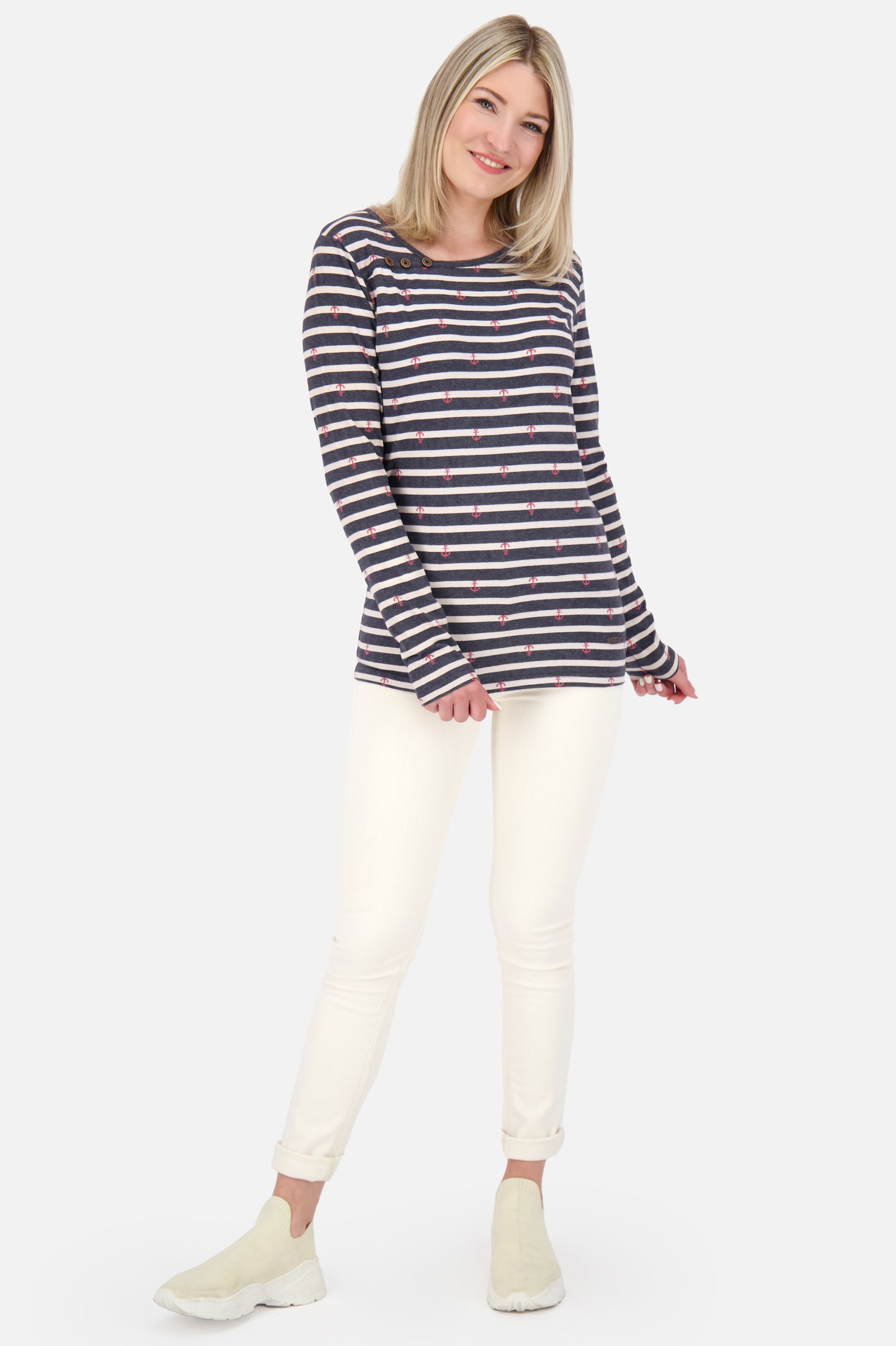 Stilvoll gestreift - Das JanetAK Z Langarmshirt für Damen Dunkelblau