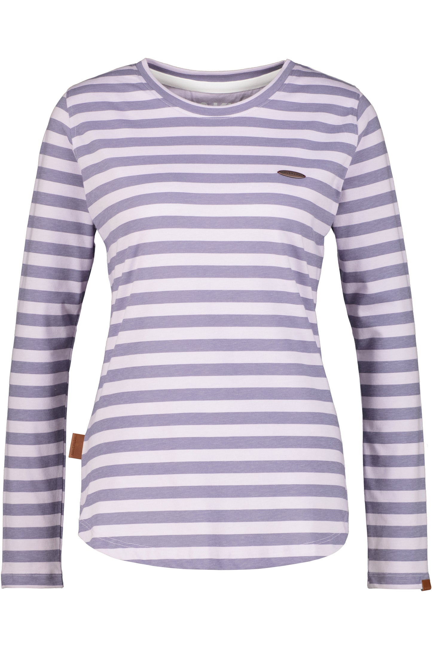 Damen Langarmshirt LeaAK Z mit trendigen Streifen Violett