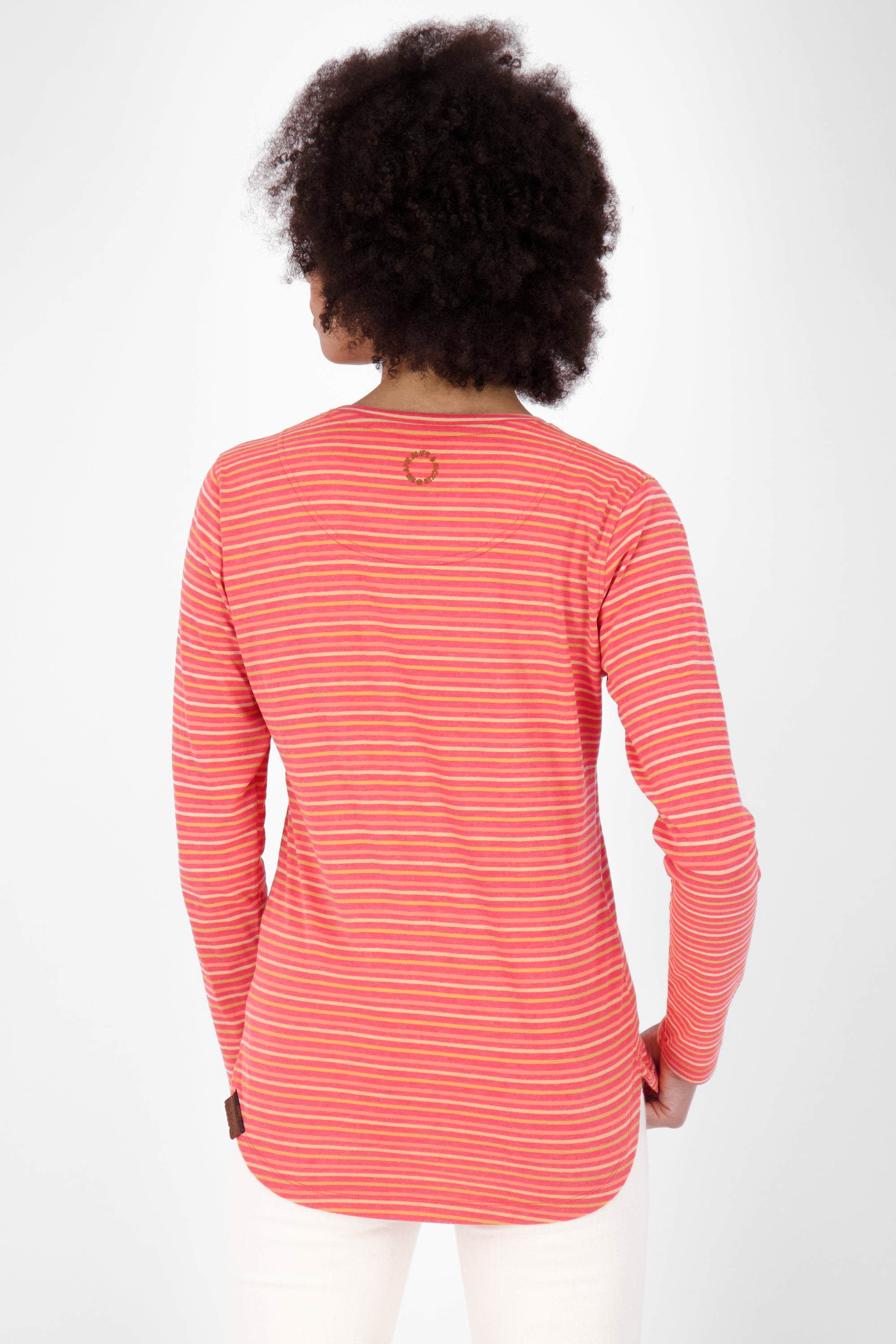 Damen Longsleeve LeaAK Z mit modischen Streifen Rot