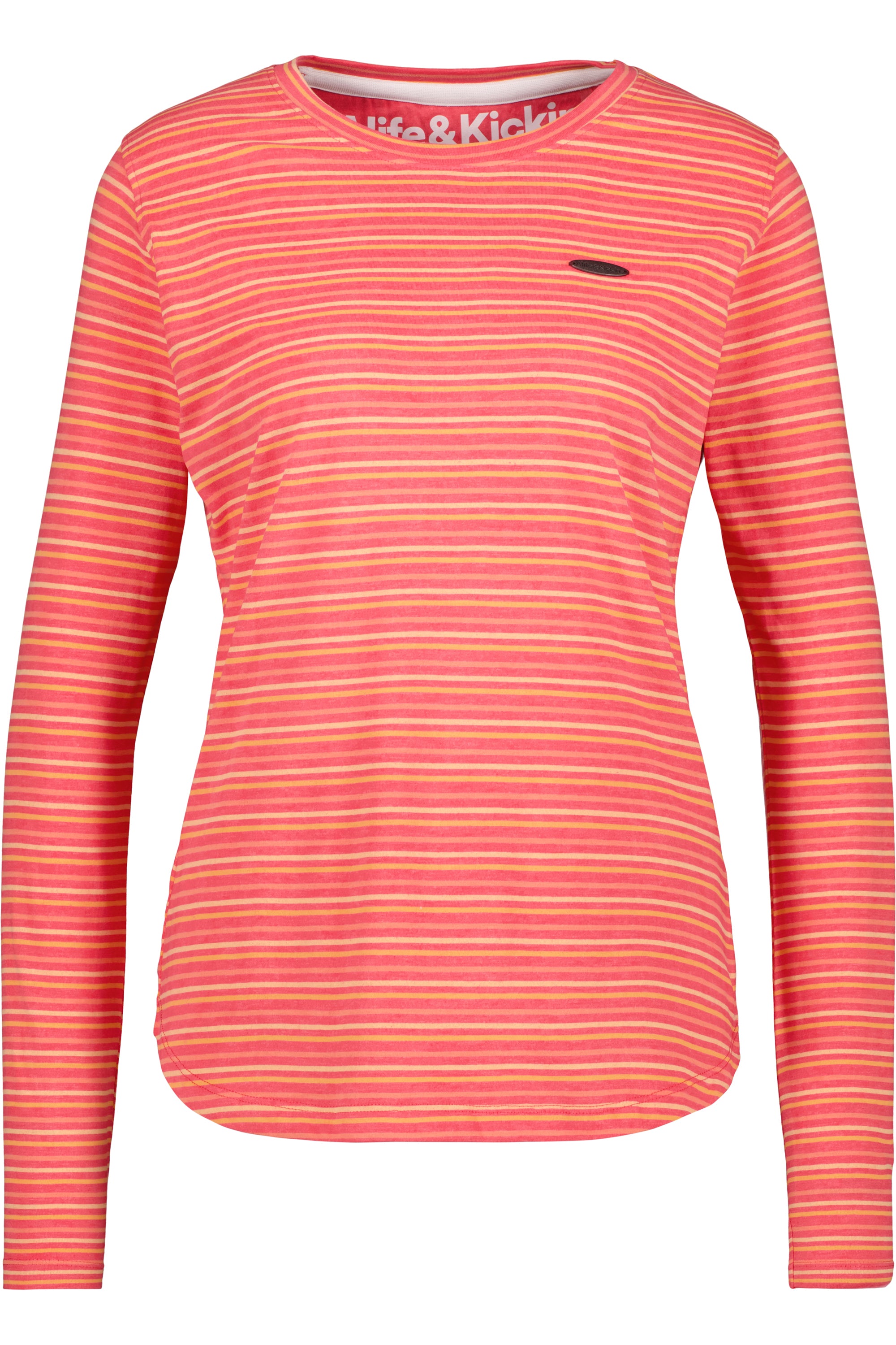 Damen Longsleeve LeaAK Z mit modischen Streifen Rot
