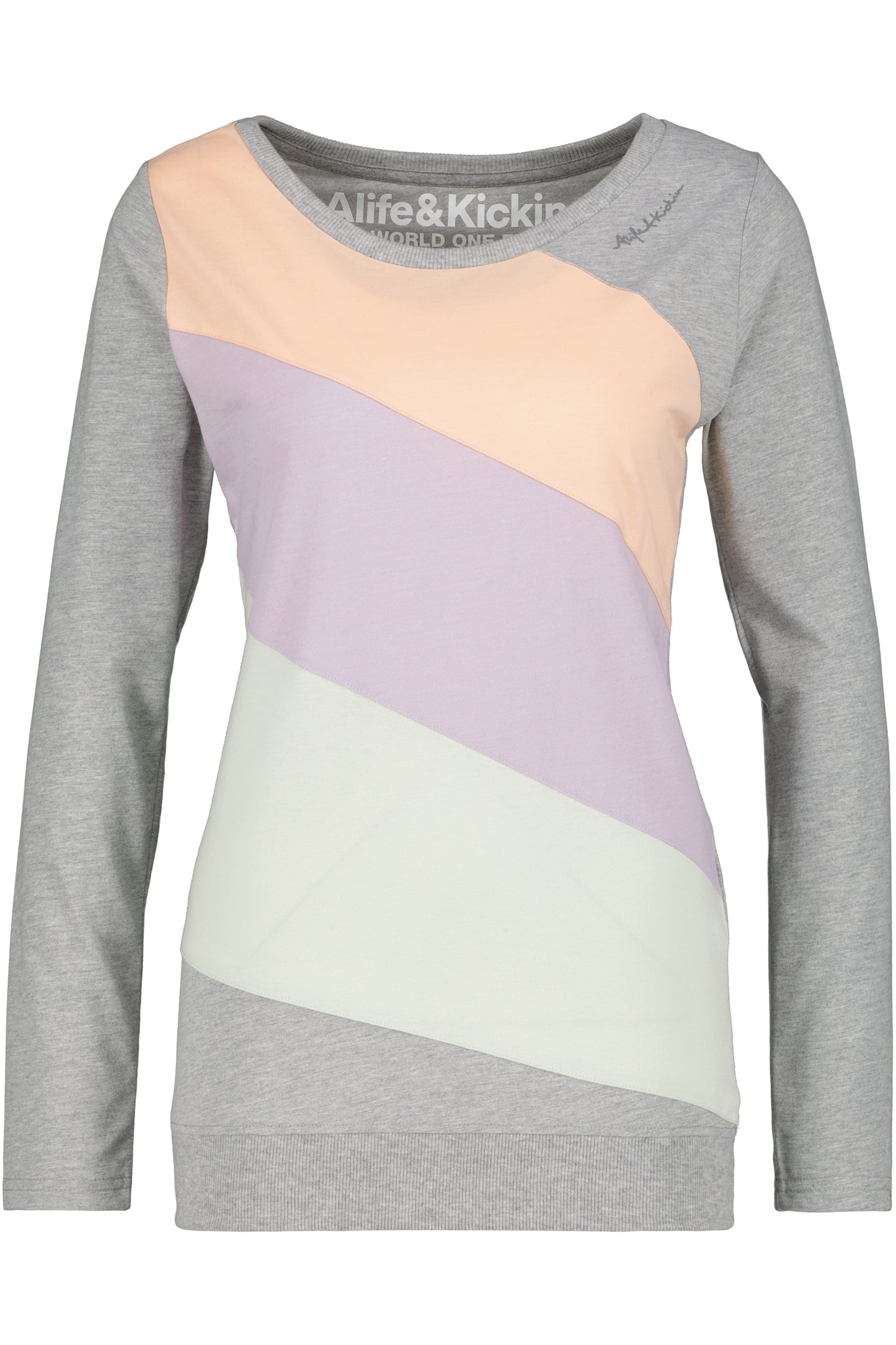 Stylish und bequem - Das Langarmshirt LenjaAK A für Damen Grau