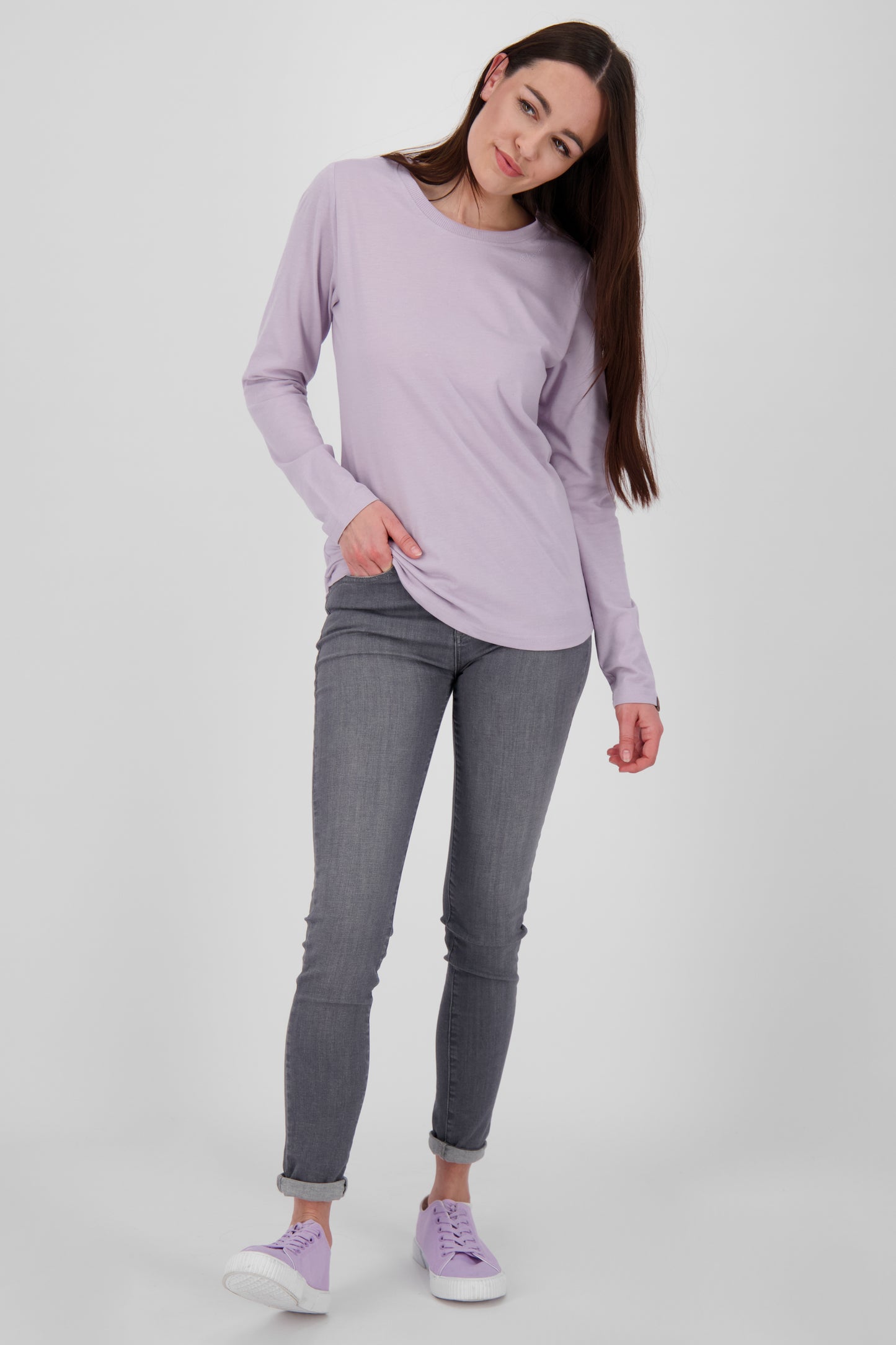 Unkompliziert und vielseitig - Longsleeve LeanaAK A für Damen Violett