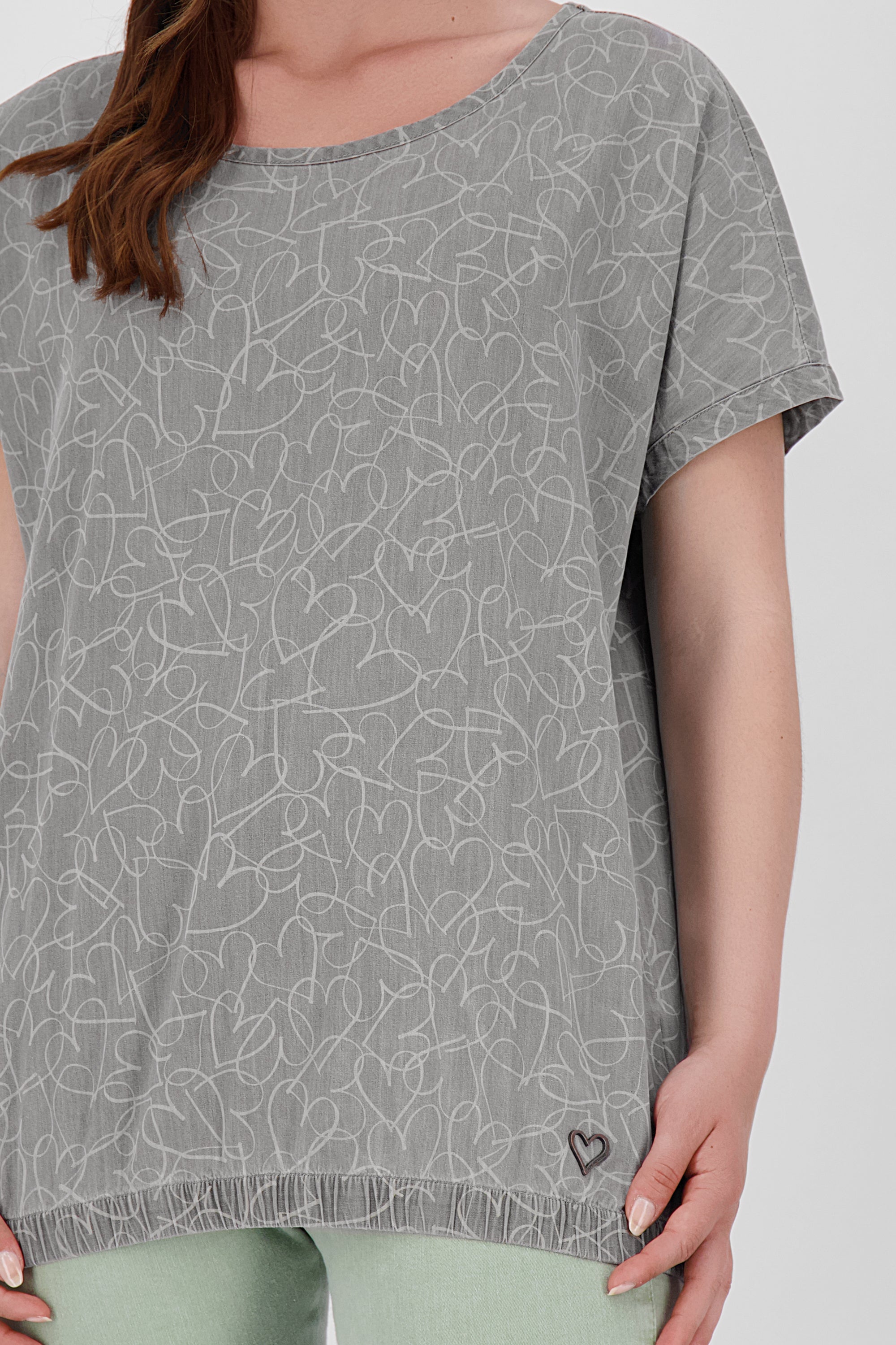 Trendiges SunoAK B T-Shirt für Damen - Betonte Schultern und angenehmes Tragegefühl Grau