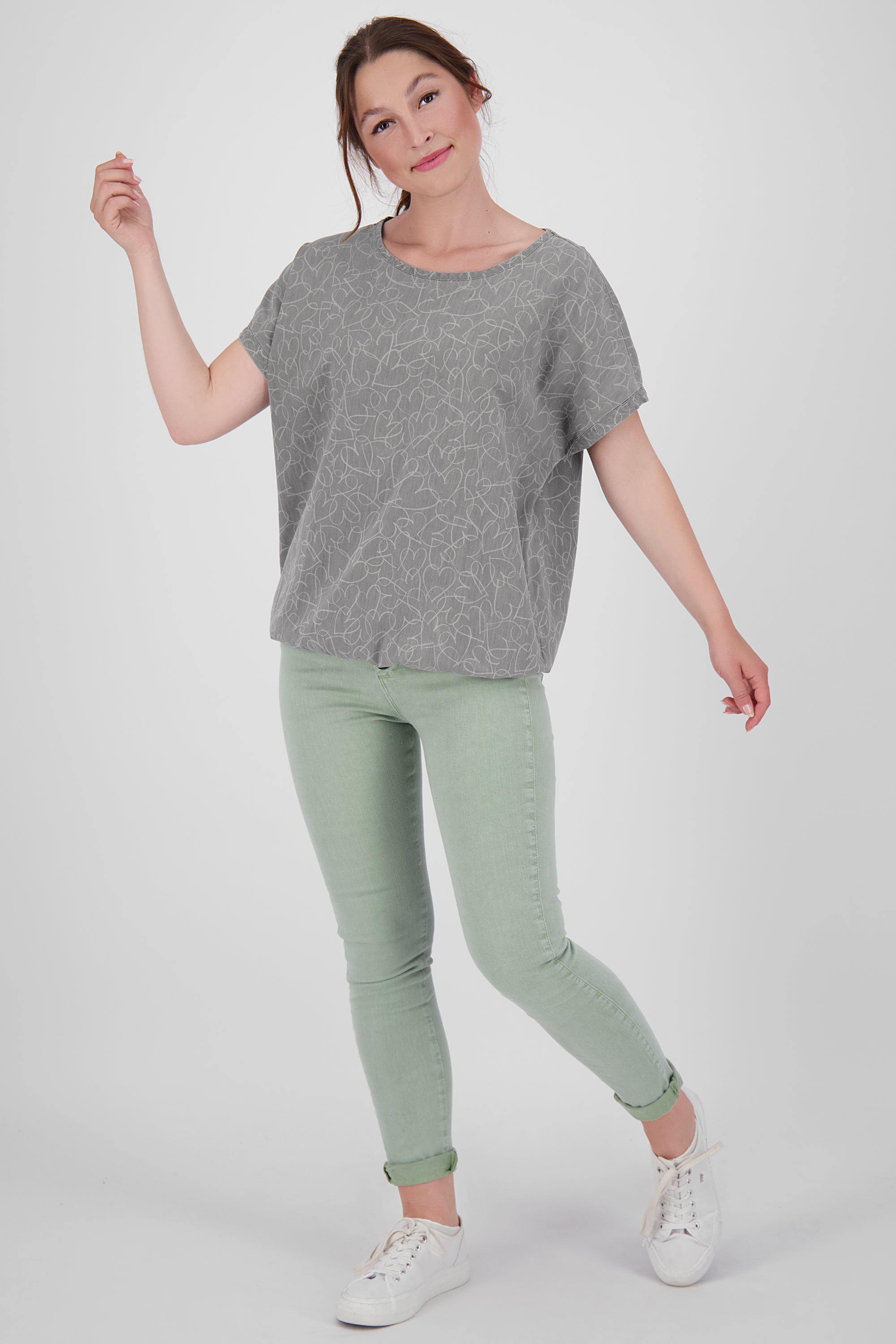 Trendiges SunoAK B T-Shirt für Damen - Betonte Schultern und angenehmes Tragegefühl Grau