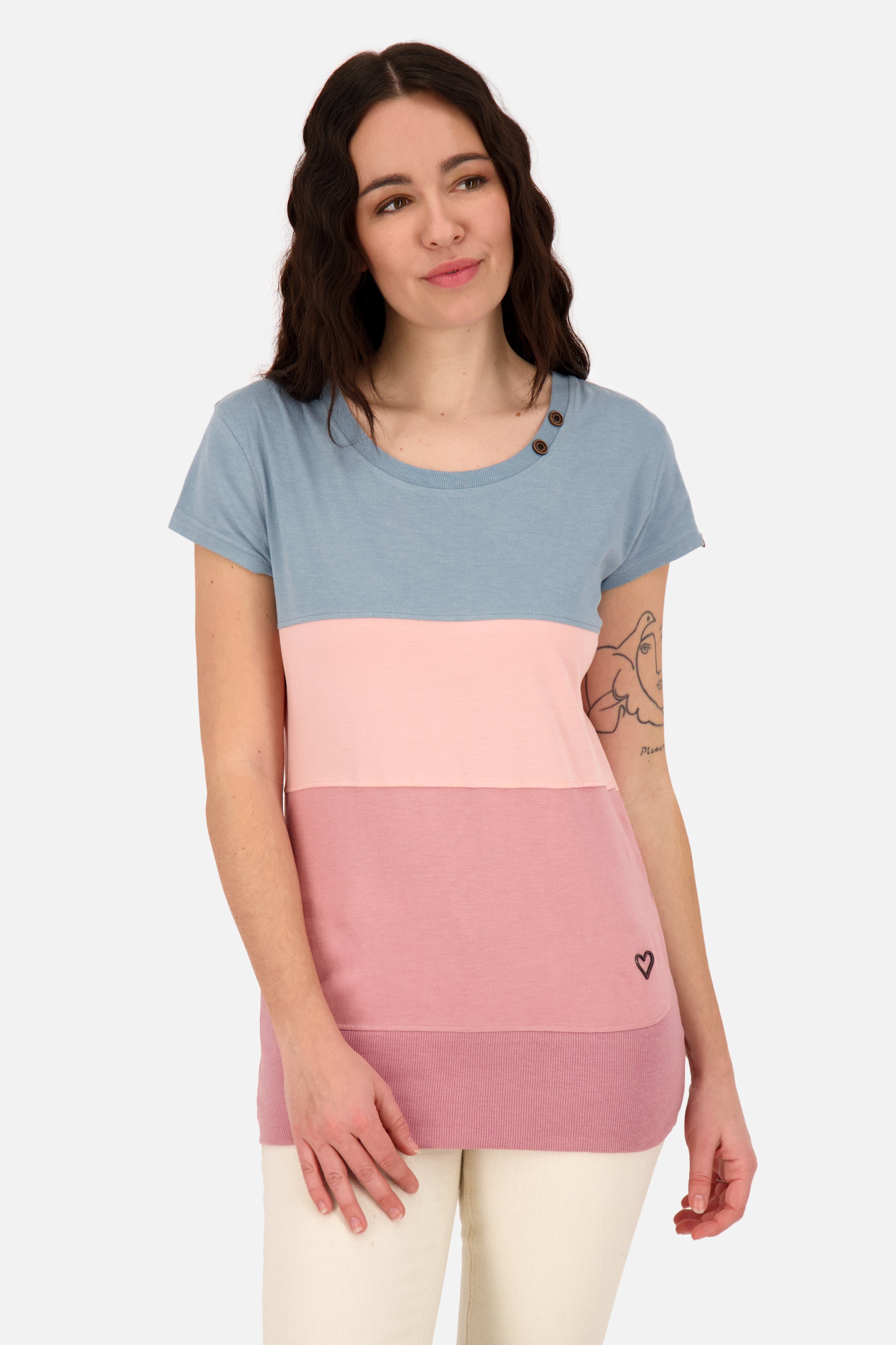 Figurbetontes Kurzarmshirt für Damen - CoriAK A Rosa