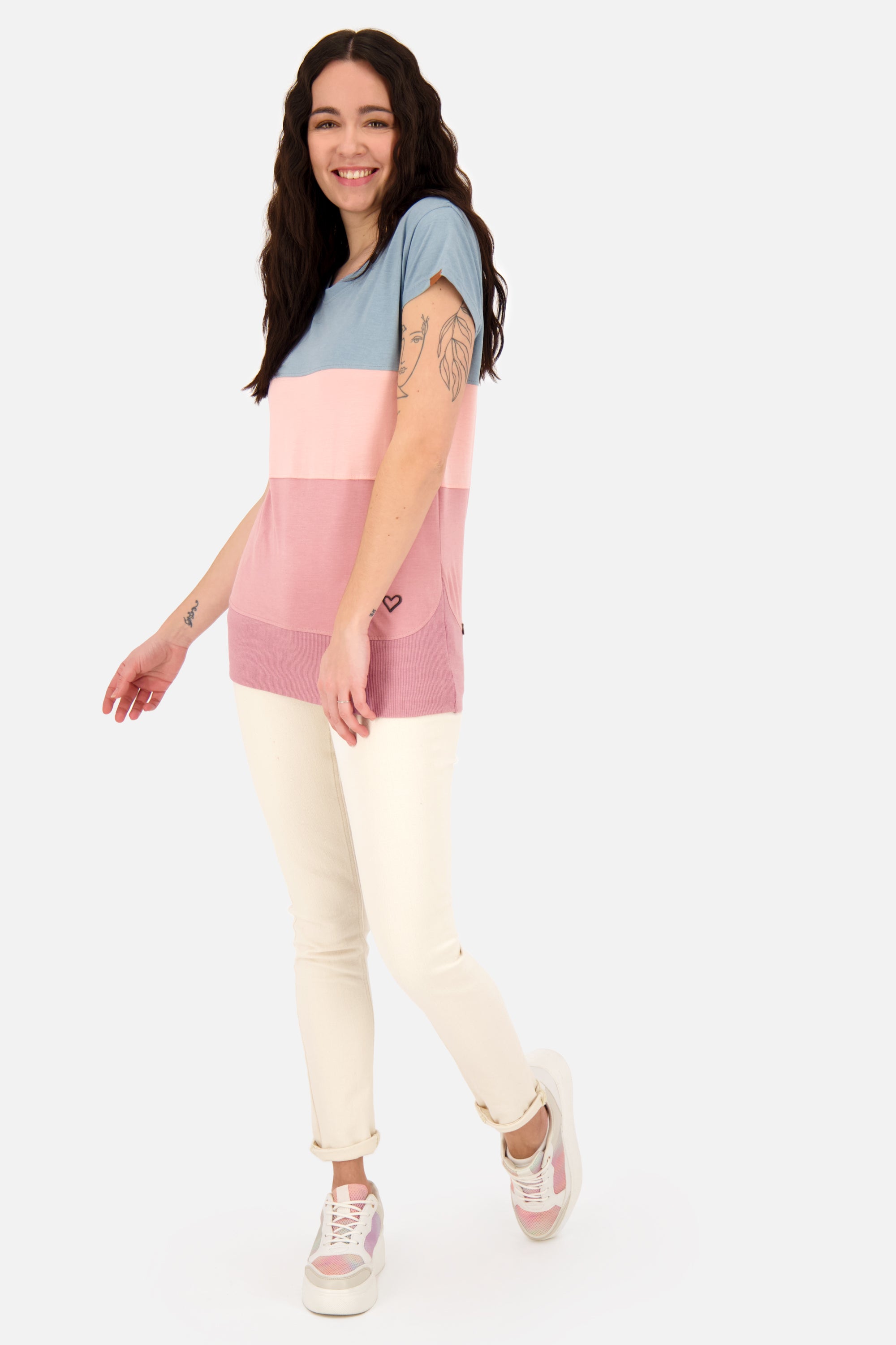 Figurbetontes Kurzarmshirt für Damen - CoriAK A Rosa