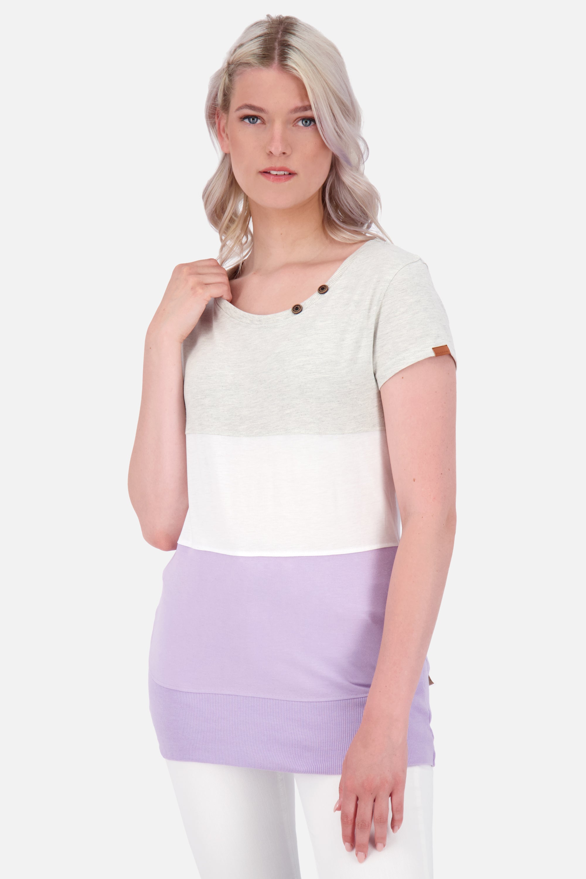 Figurbetontes Kurzarmshirt für Damen - CoriAK A Violett
