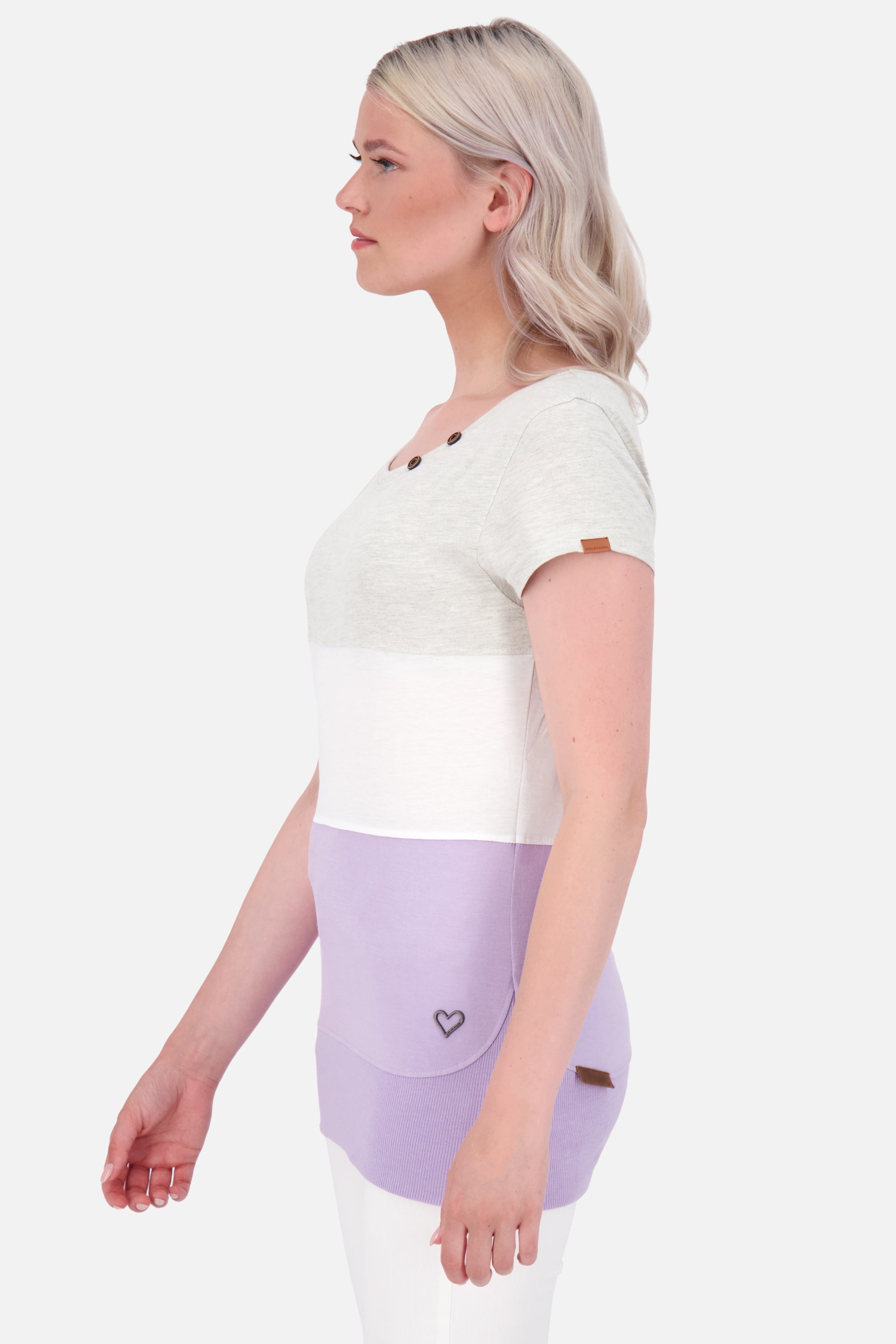 Figurbetontes Kurzarmshirt für Damen - CoriAK A Violett
