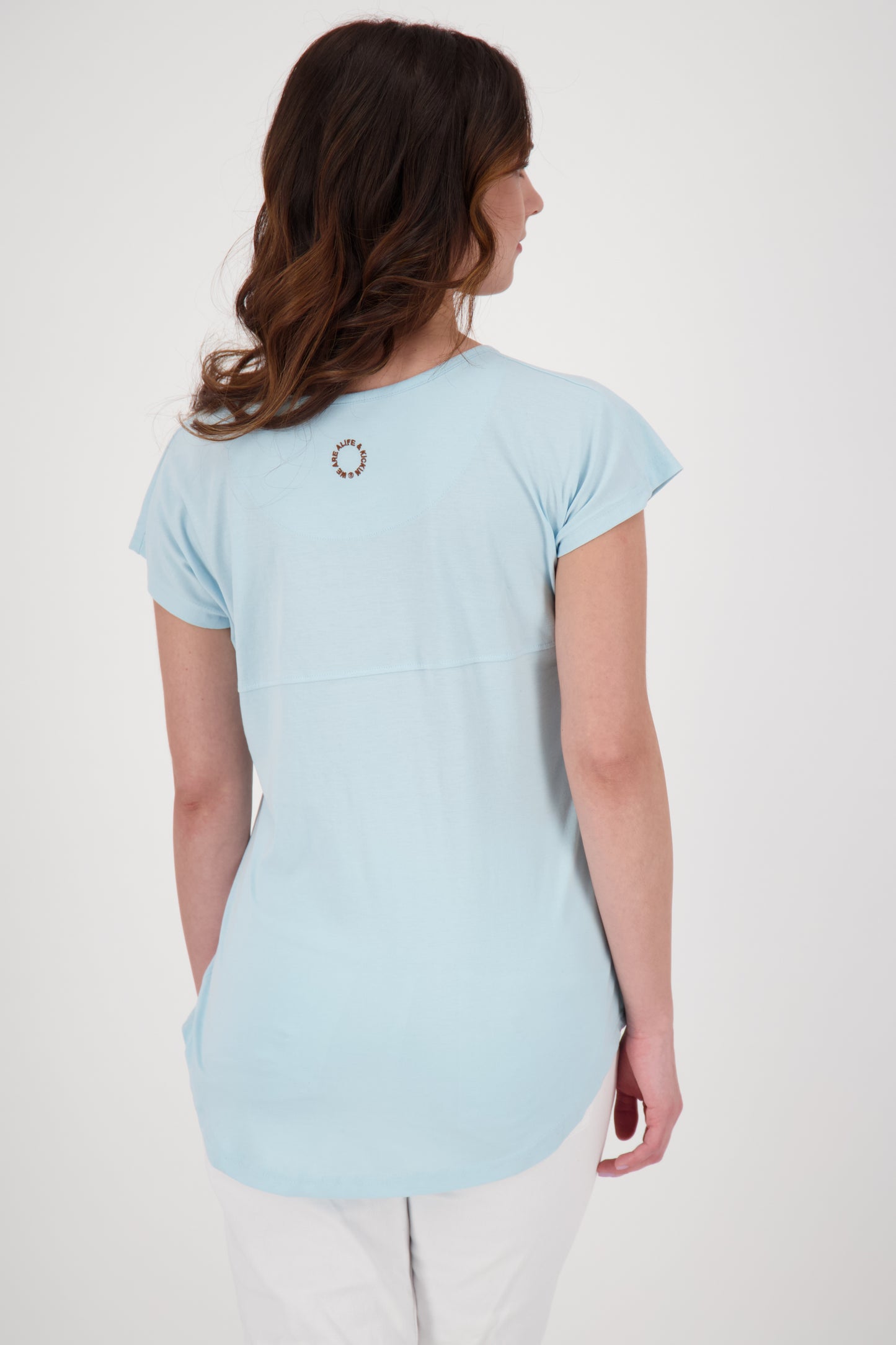 Bequemes Basic-Shirt für jeden Tag - ClarettaAK A Hellblau