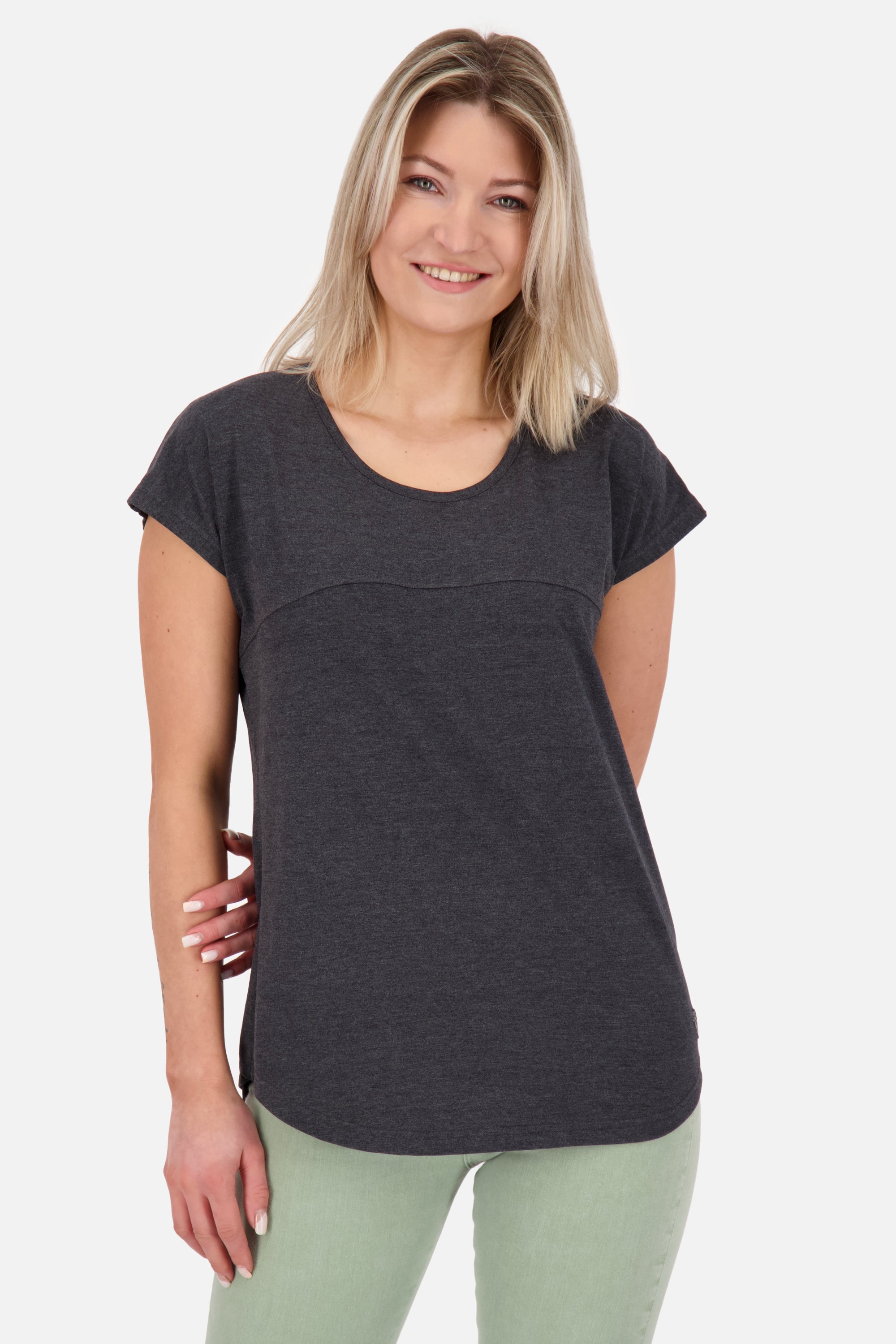 Bequemes Basic-Shirt für jeden Tag - ClarettaAK A Schwarz