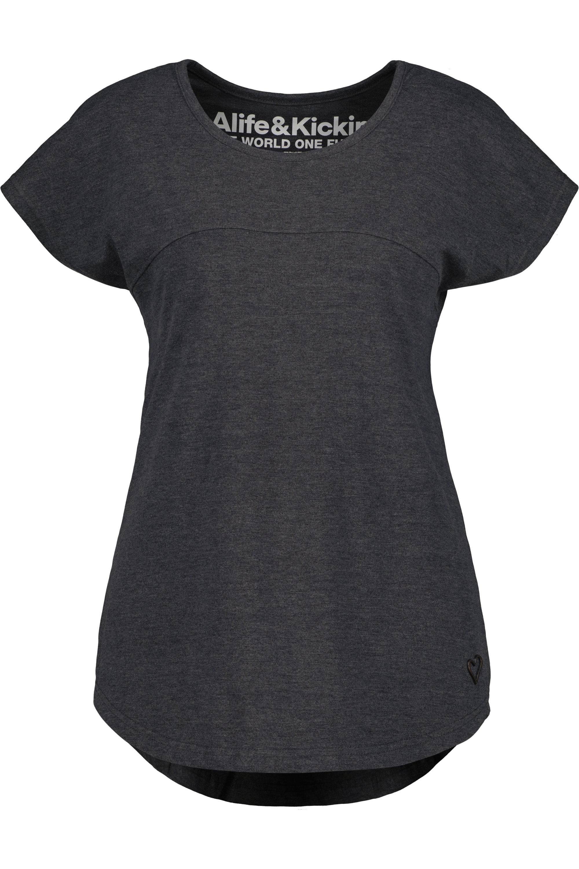 Bequemes Basic-Shirt für jeden Tag - ClarettaAK A Schwarz