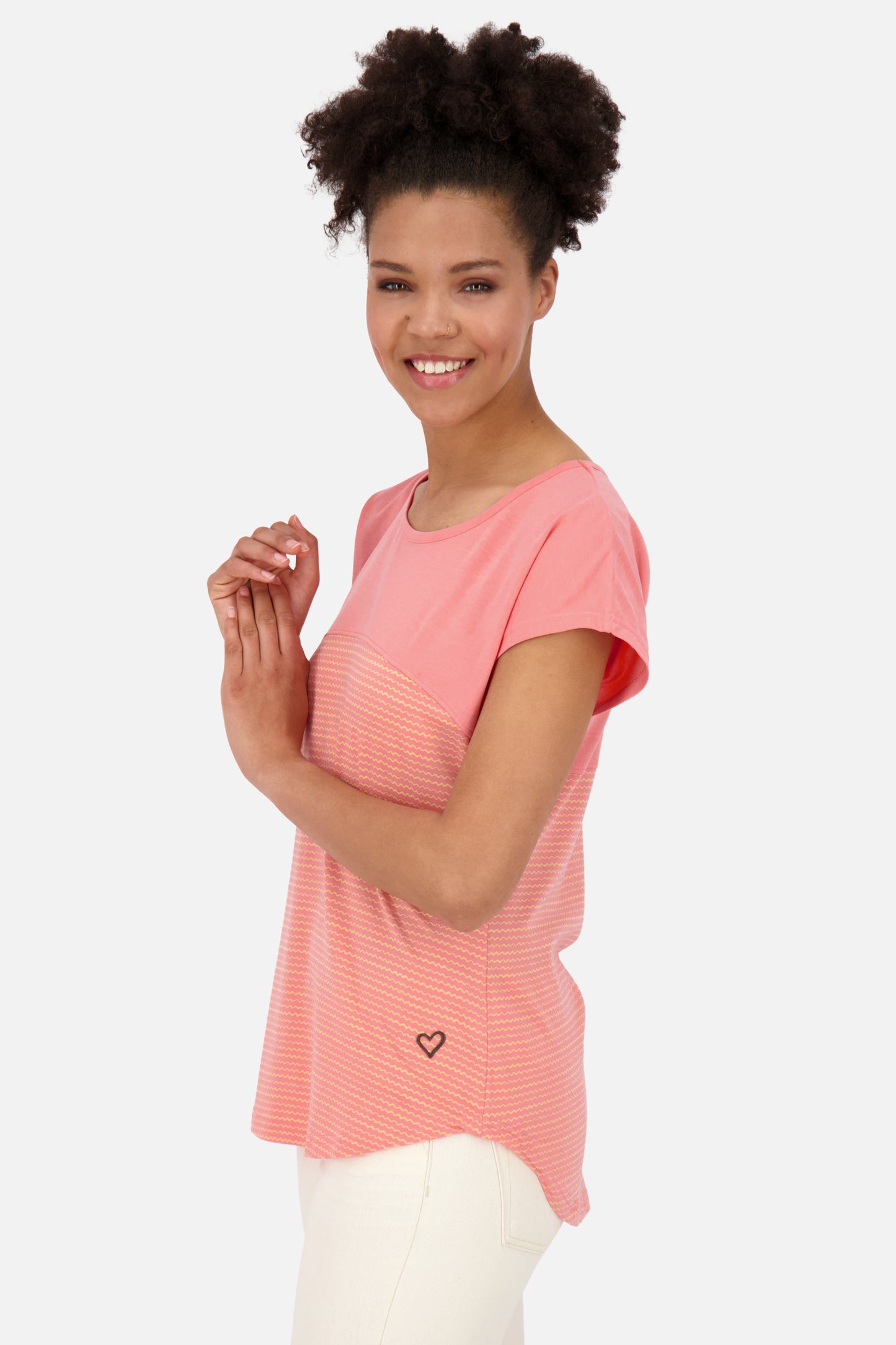 Kombinationsstarkes Damen Freizeitshirt für den Sommer - ClarettaAK B Orange