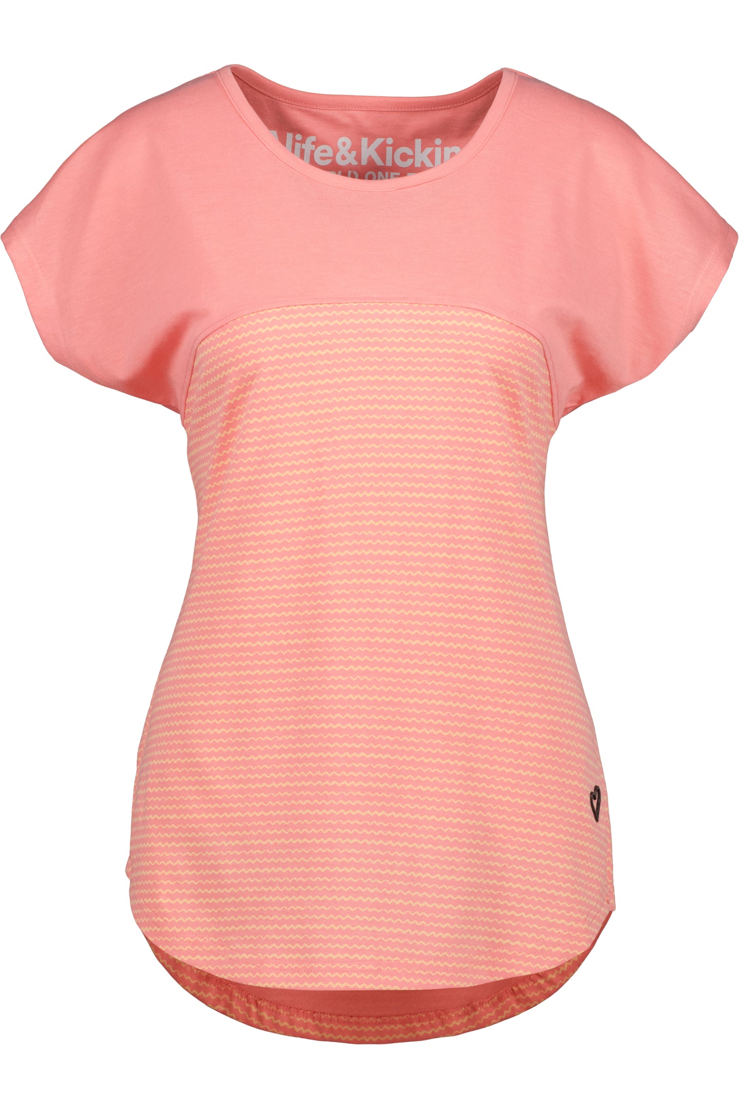 Kombinationsstarkes Damen Freizeitshirt für den Sommer - ClarettaAK B Orange