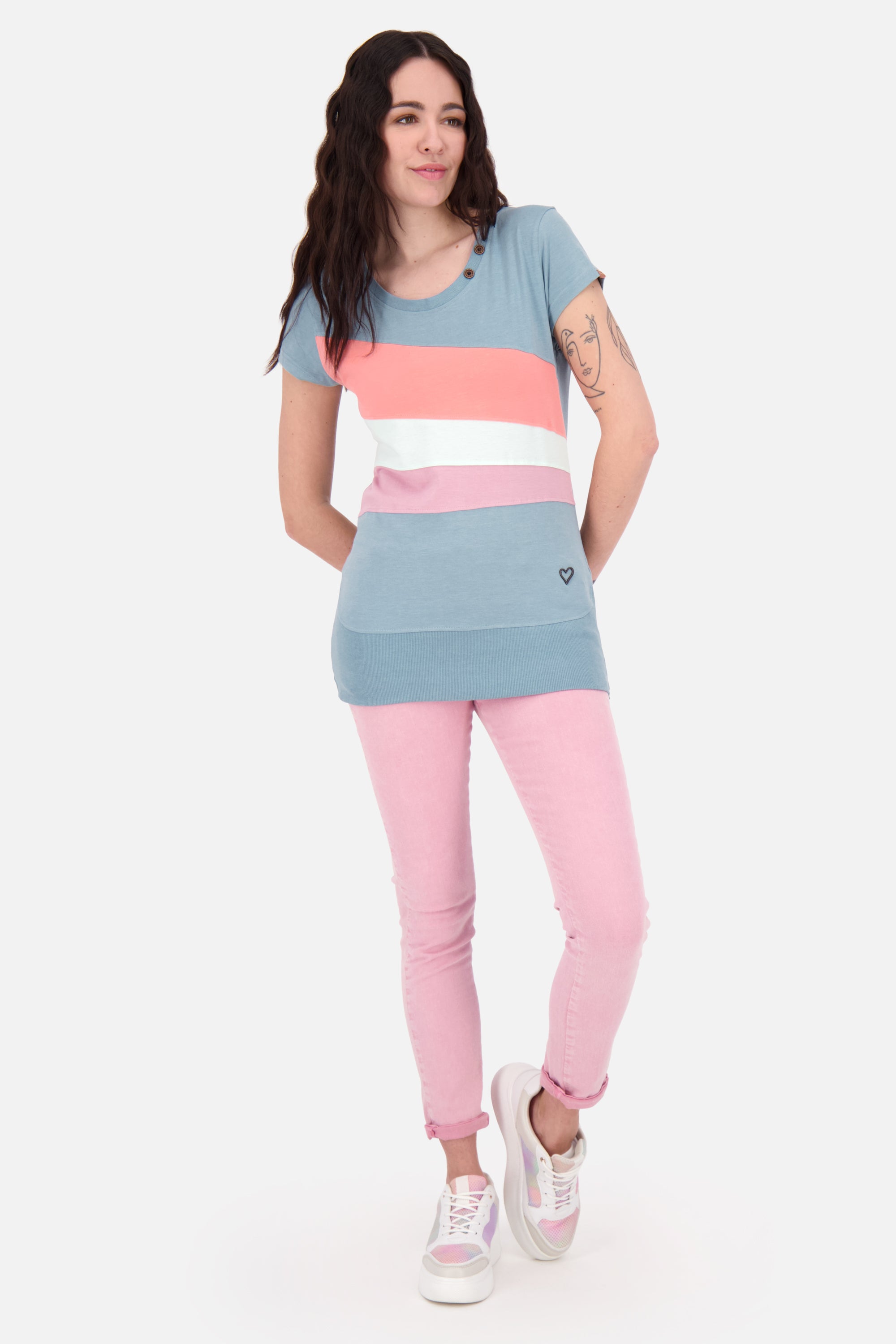 ClementinaAK A T-Shirt Damen - Trendpiece für den Sommer Grau