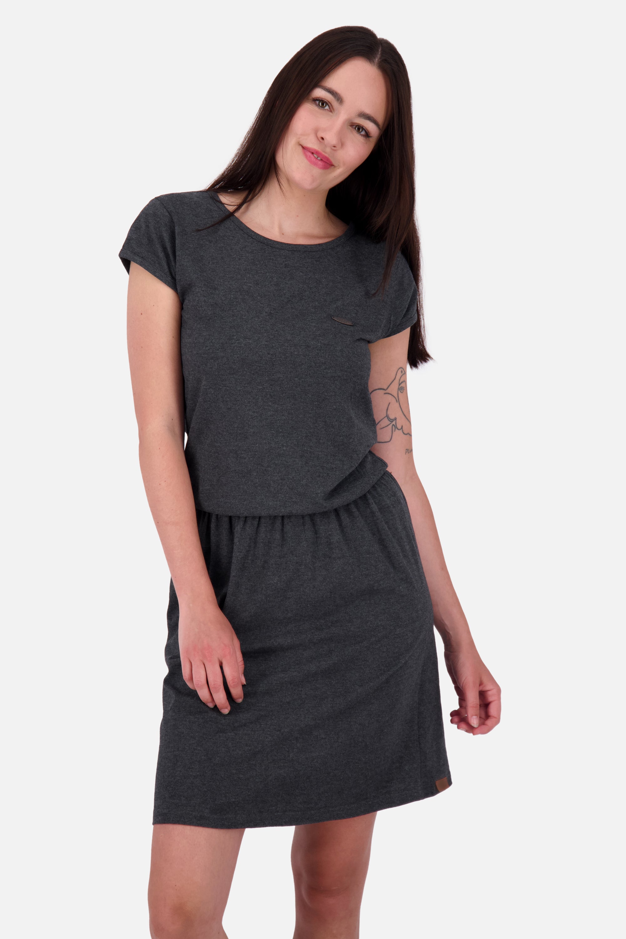 ShannaAK A Kleid Damen mit Gummizug Schwarz