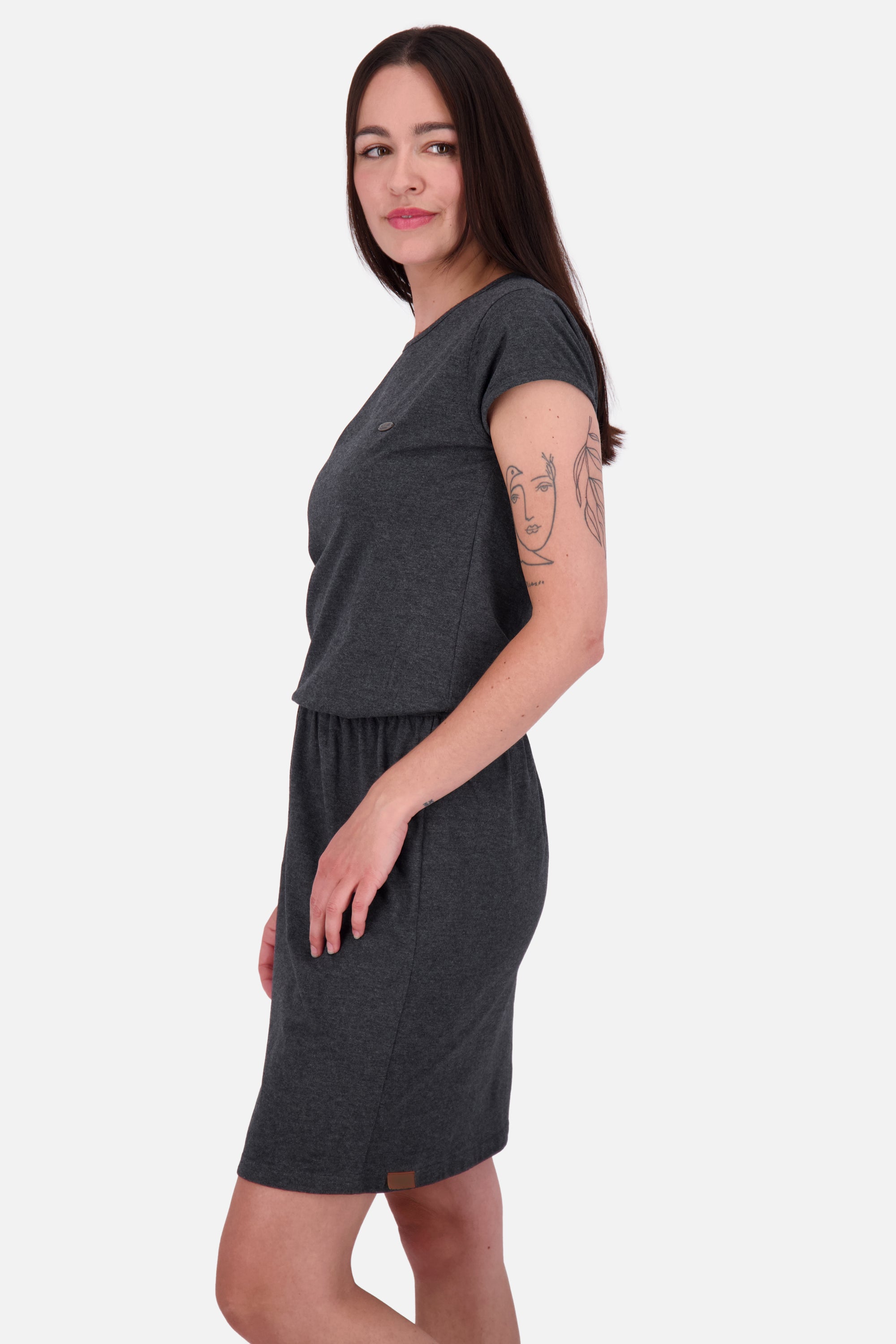 ShannaAK A Kleid Damen mit Gummizug Schwarz