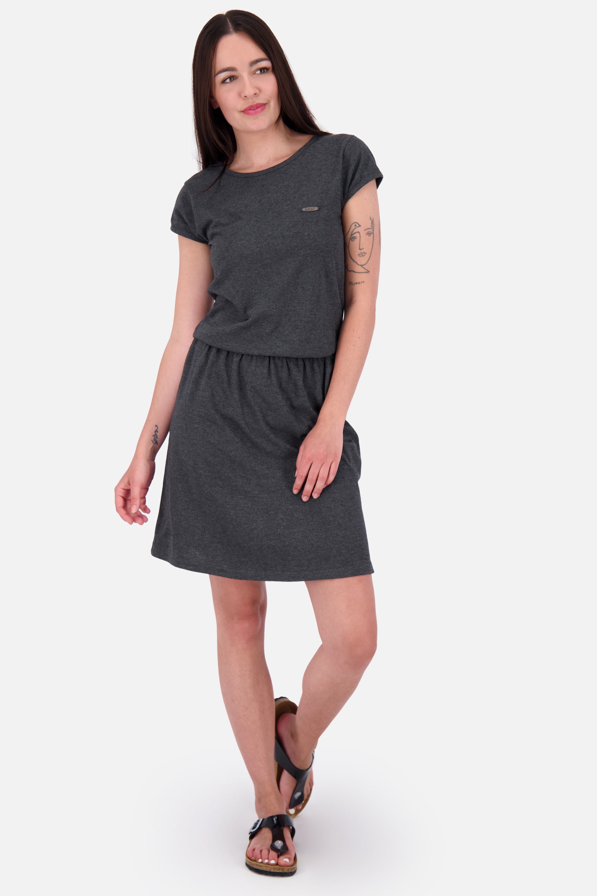 ShannaAK A Kleid Damen mit Gummizug Schwarz