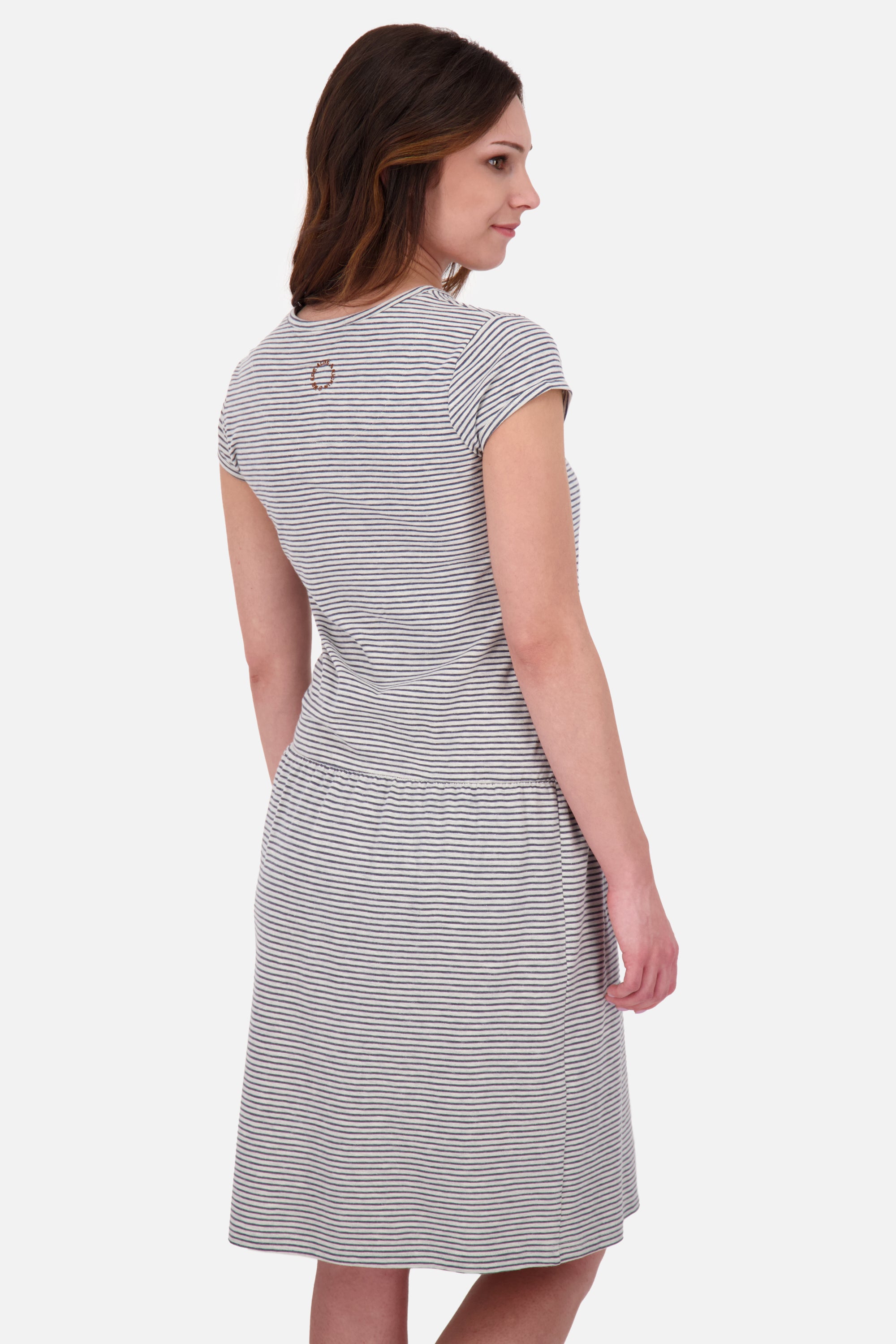 Damenkleid mit maritimen Streifen - ShannaAK Z von Alife and Kickin Grau