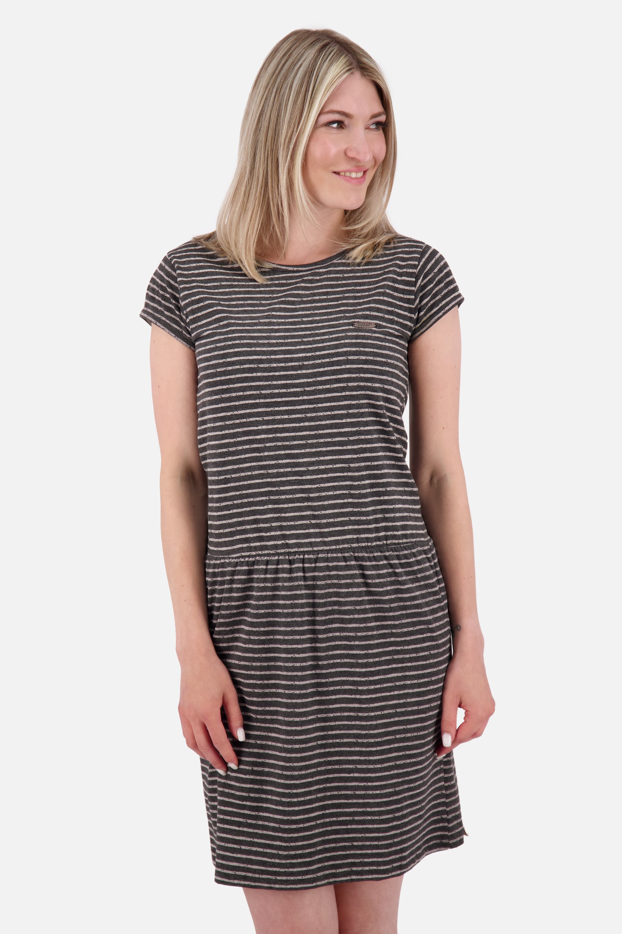 Damenkleid mit maritimen Streifen - ShannaAK Z von Alife and Kickin Schwarz