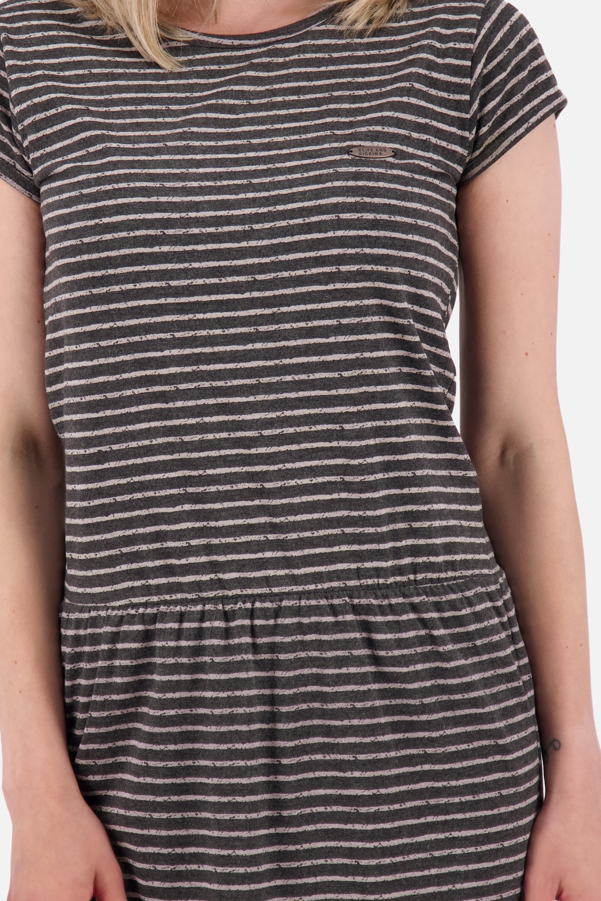 Damenkleid mit maritimen Streifen - ShannaAK Z von Alife and Kickin Schwarz