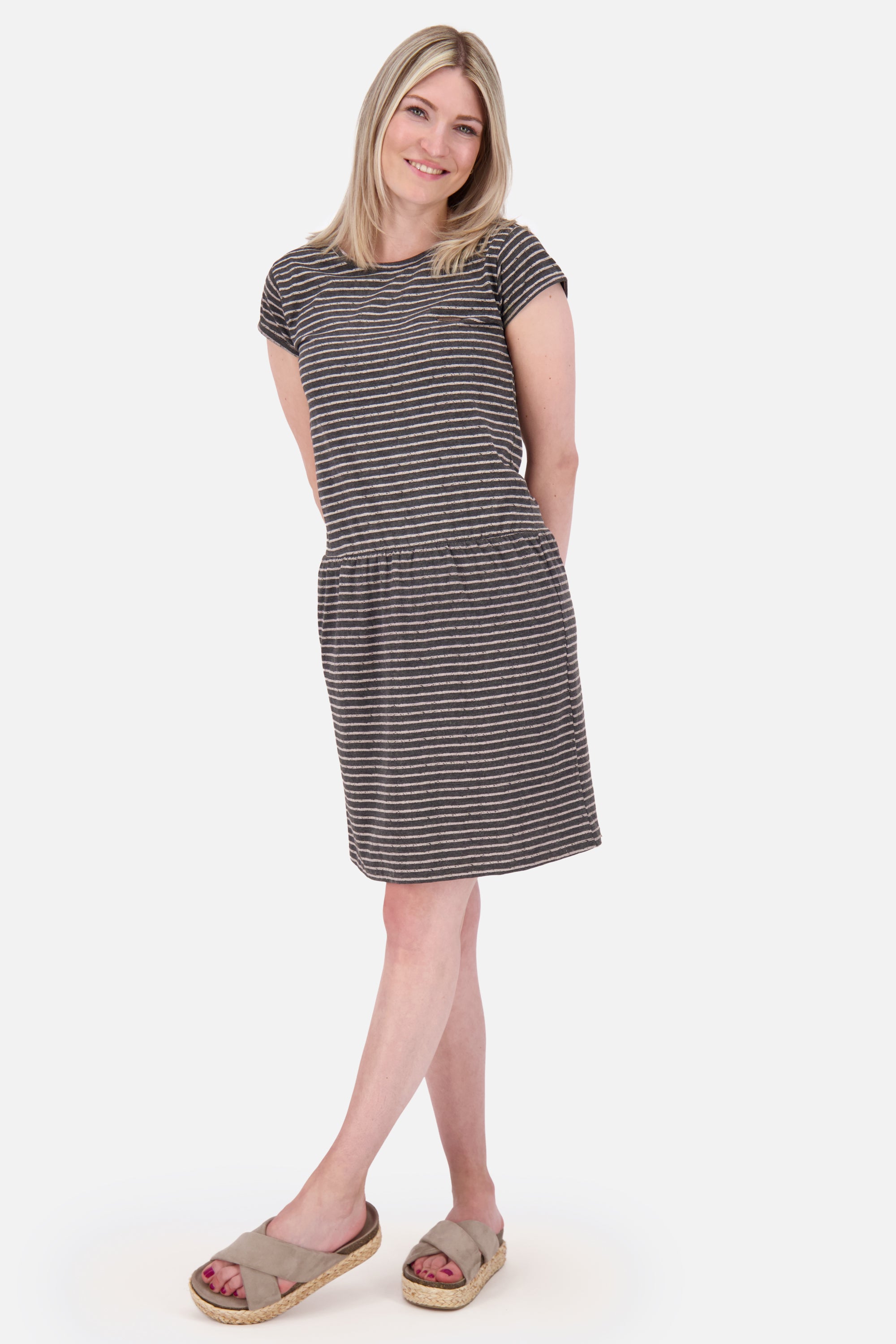 Damenkleid mit maritimen Streifen - ShannaAK Z von Alife and Kickin Schwarz