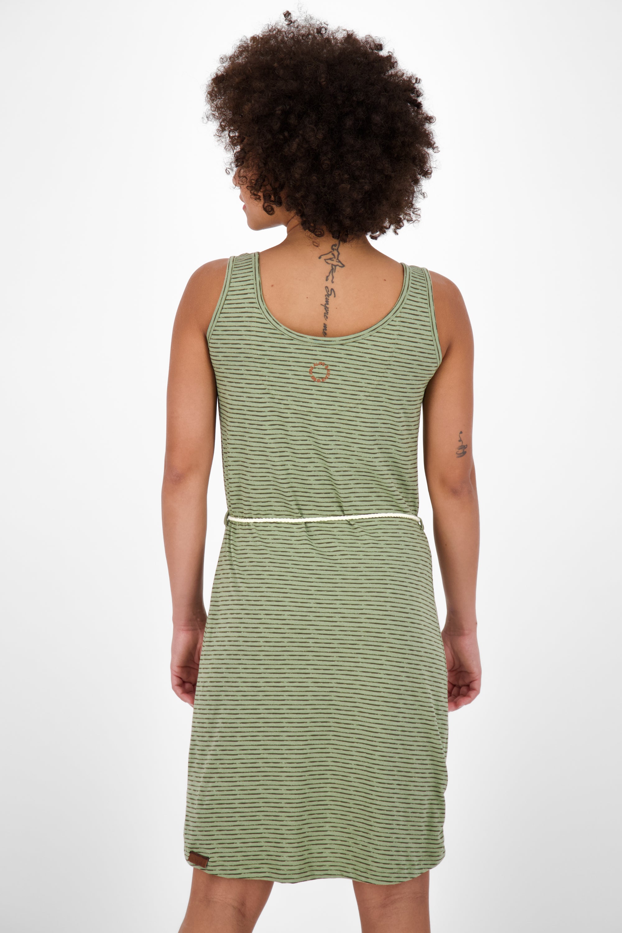 JenniferAK Z - Gestreiftes Trägerkleid für Damen von Alife and Kickin Grün