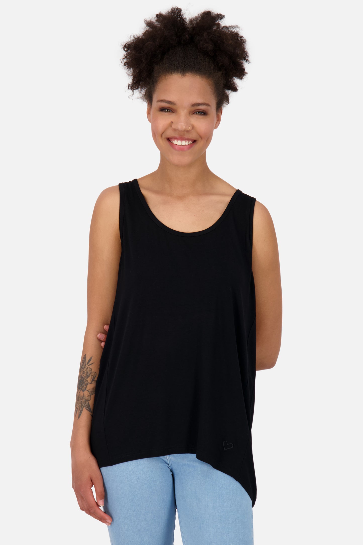 Luftiges Sommershirt Damen für unbeschwerte Tage- MedinaAK A Schwarz