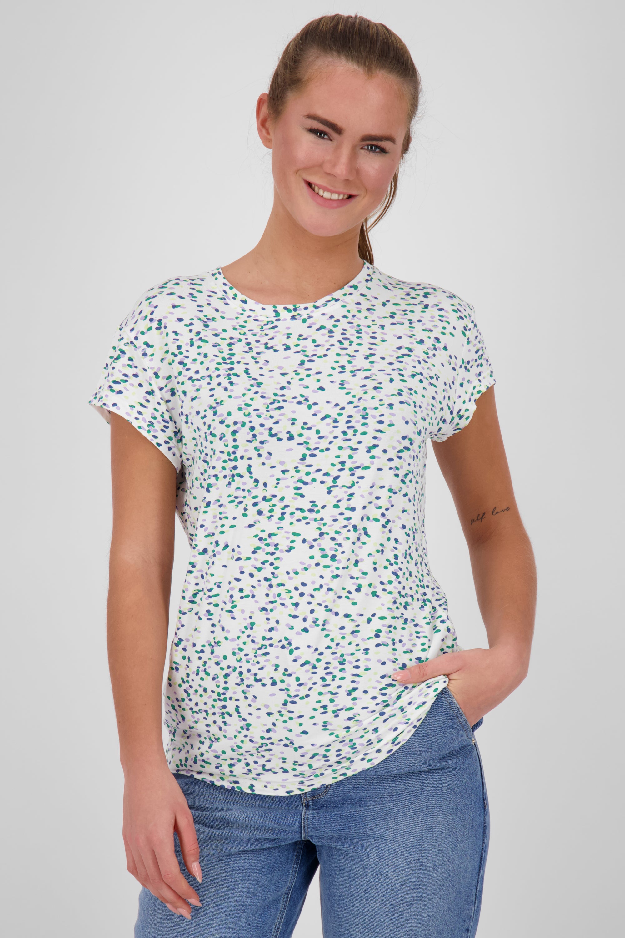 T-Shirt MimmyAK B für Damen - Leicht fließend und angenehm zu tragen Weiß