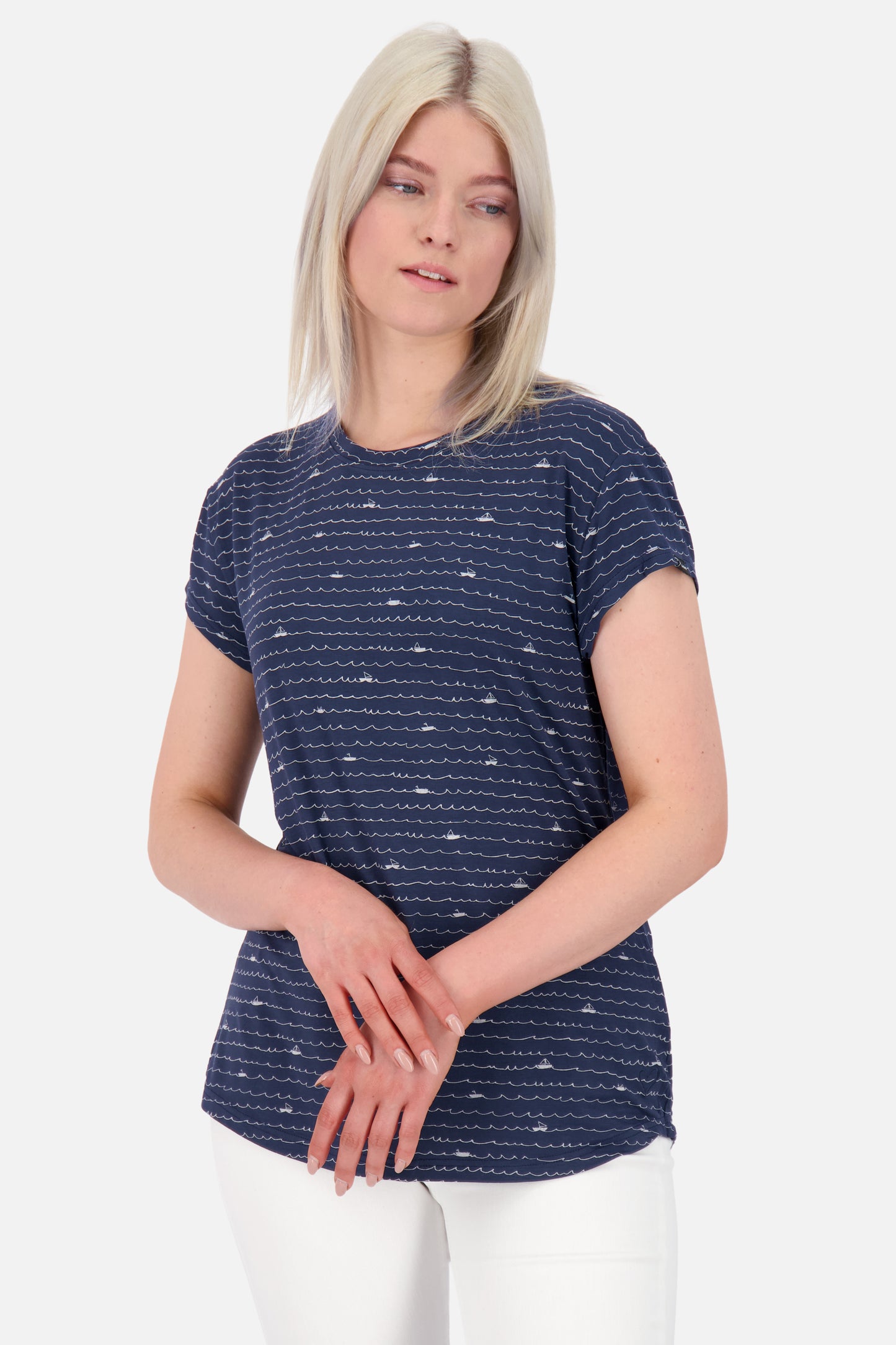 Sommerliches Damen-Shirt MimmyAK B - Verspielte Details und femininer Schnitt Dunkelblau