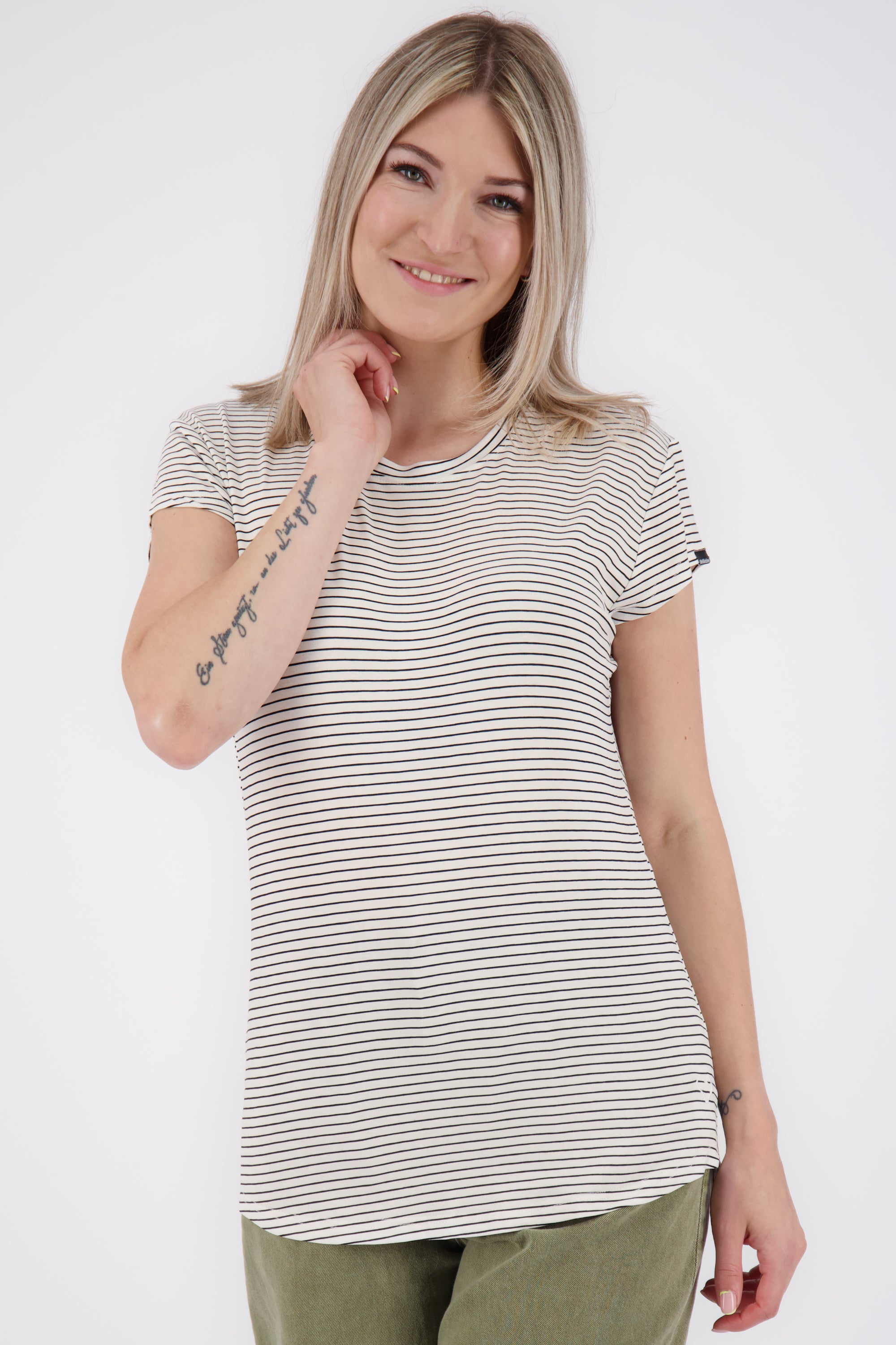 Streifen-Shirt MimmyAK Z für Damen - Leichtigkeit und zeitloses Design Weiß